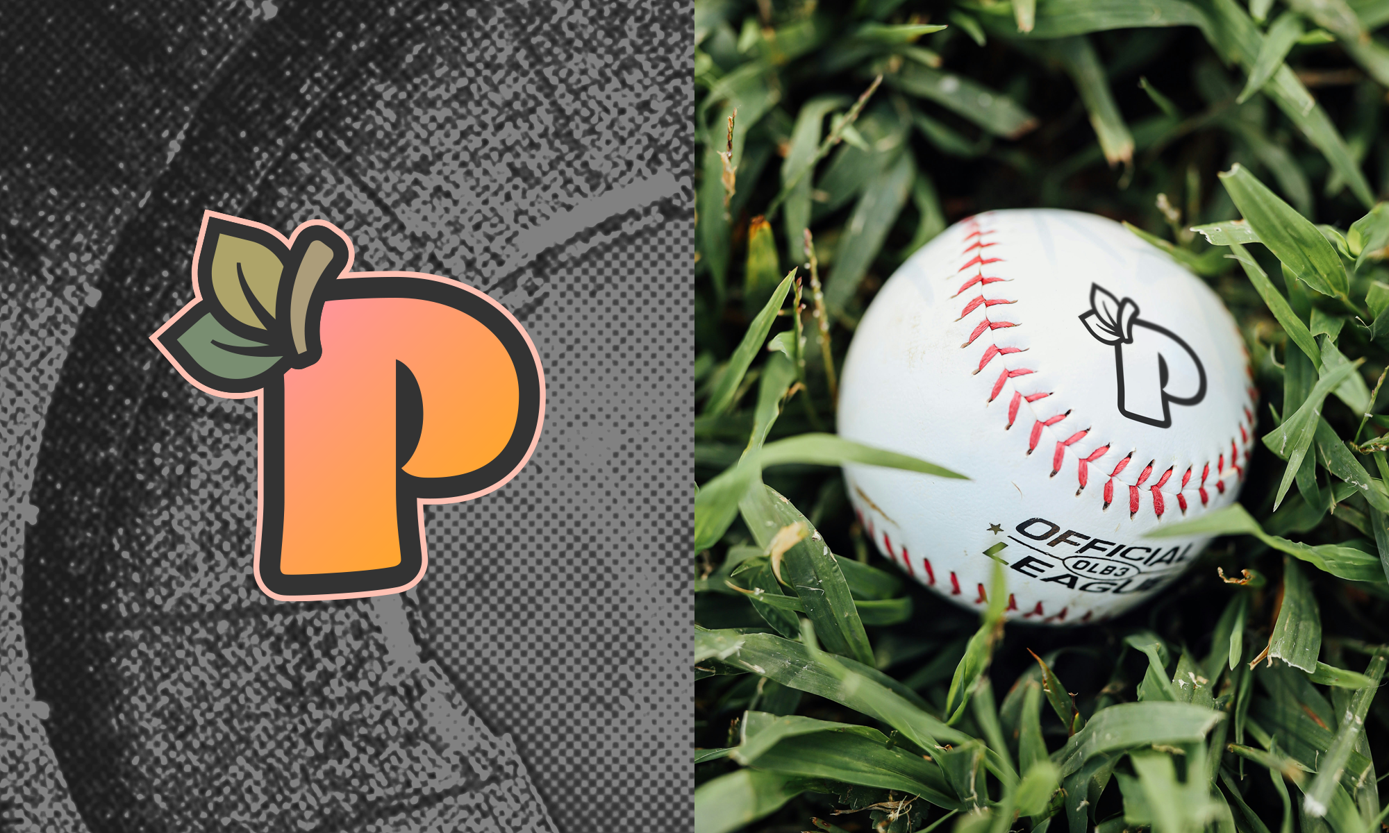 Peaches Baseball Design