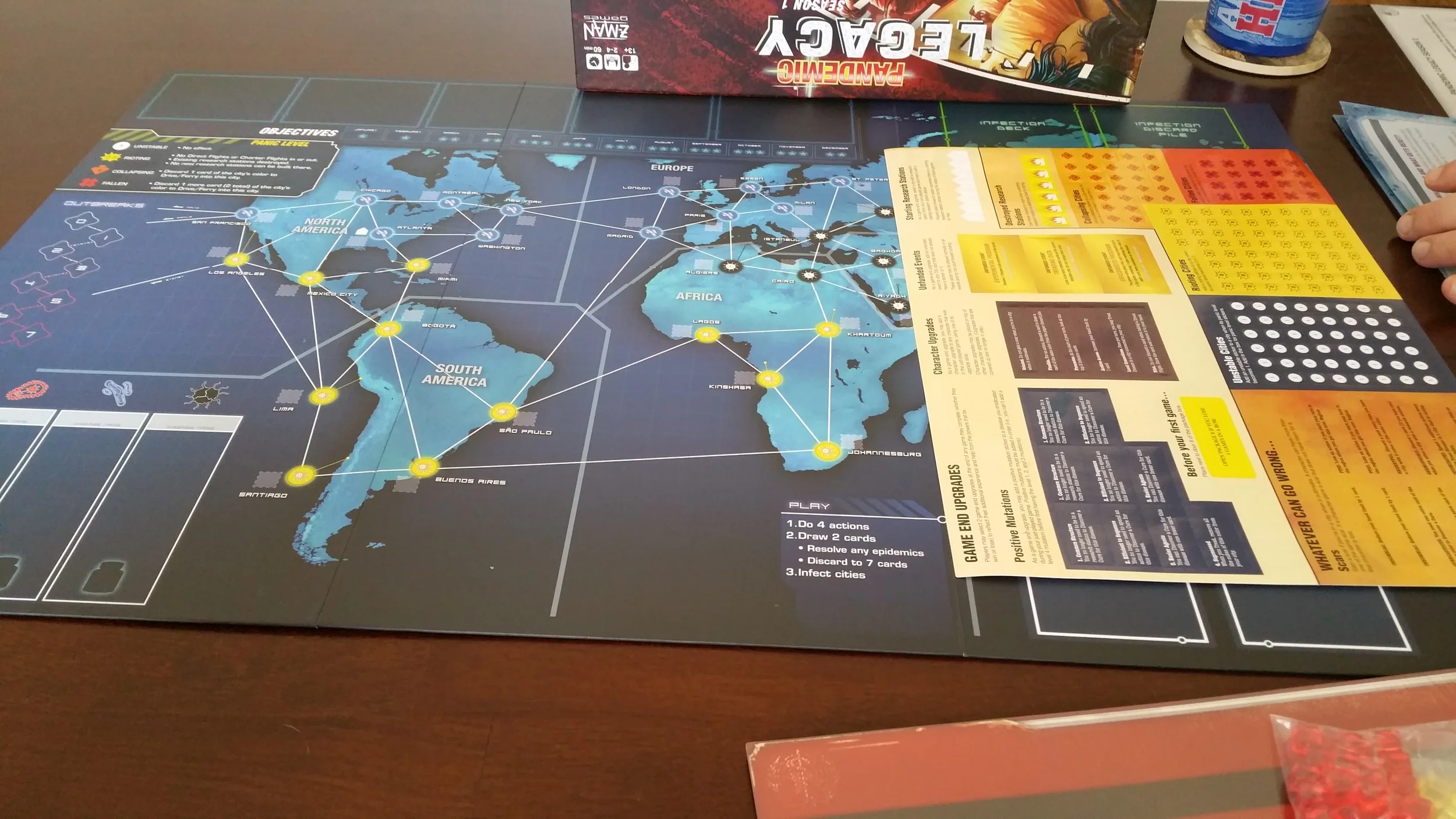 Board before we started. See the big sticker sheet?