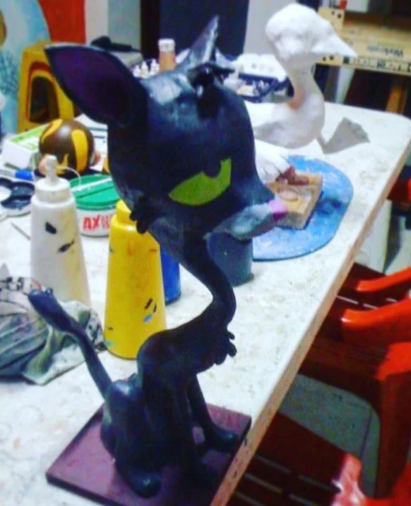 "Ribo" sculpture 2009 made in the Oscar Carreño´s workshop.