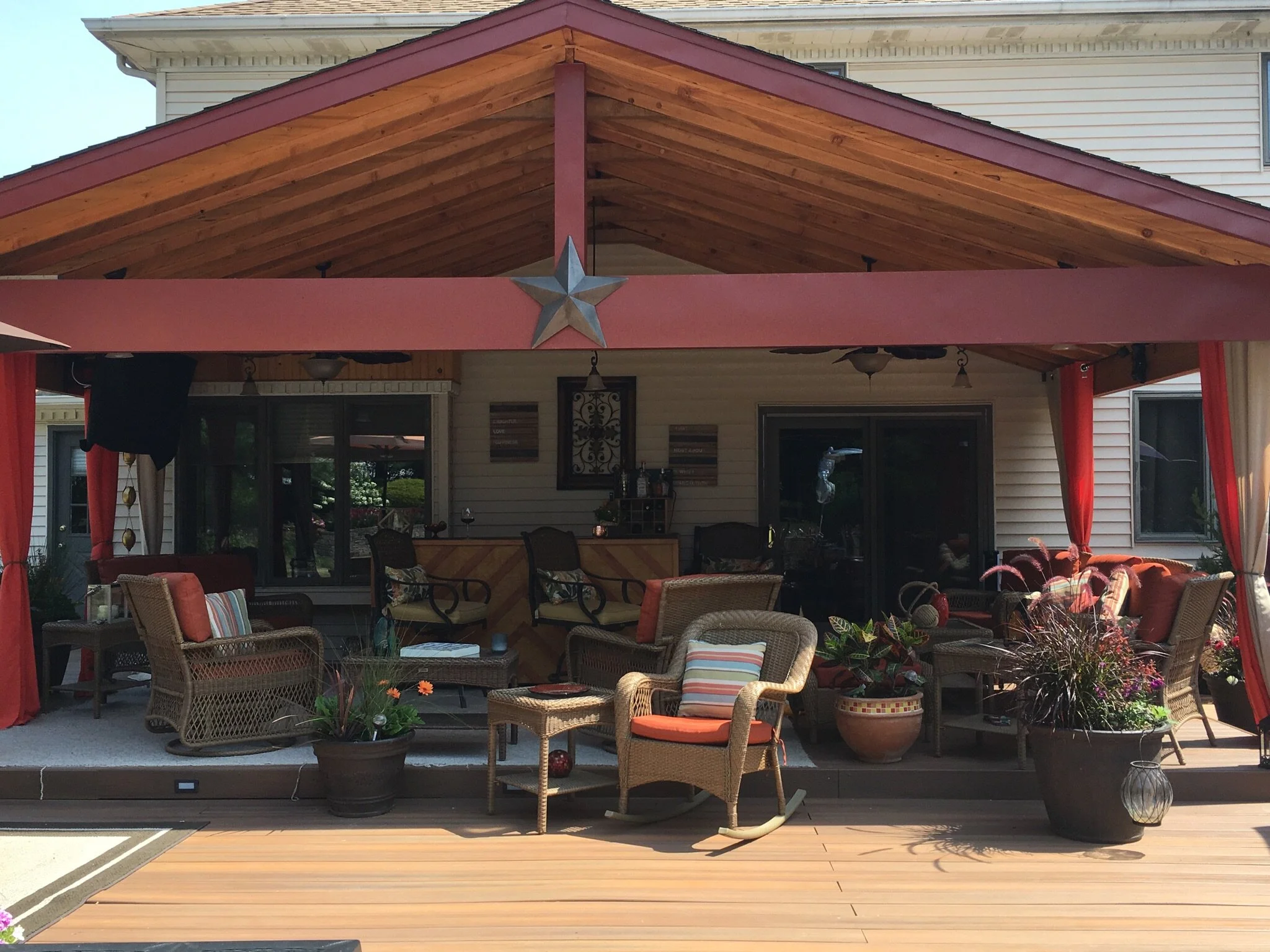 Custom Porch with Overhang — Ink Design Concepts LLC.