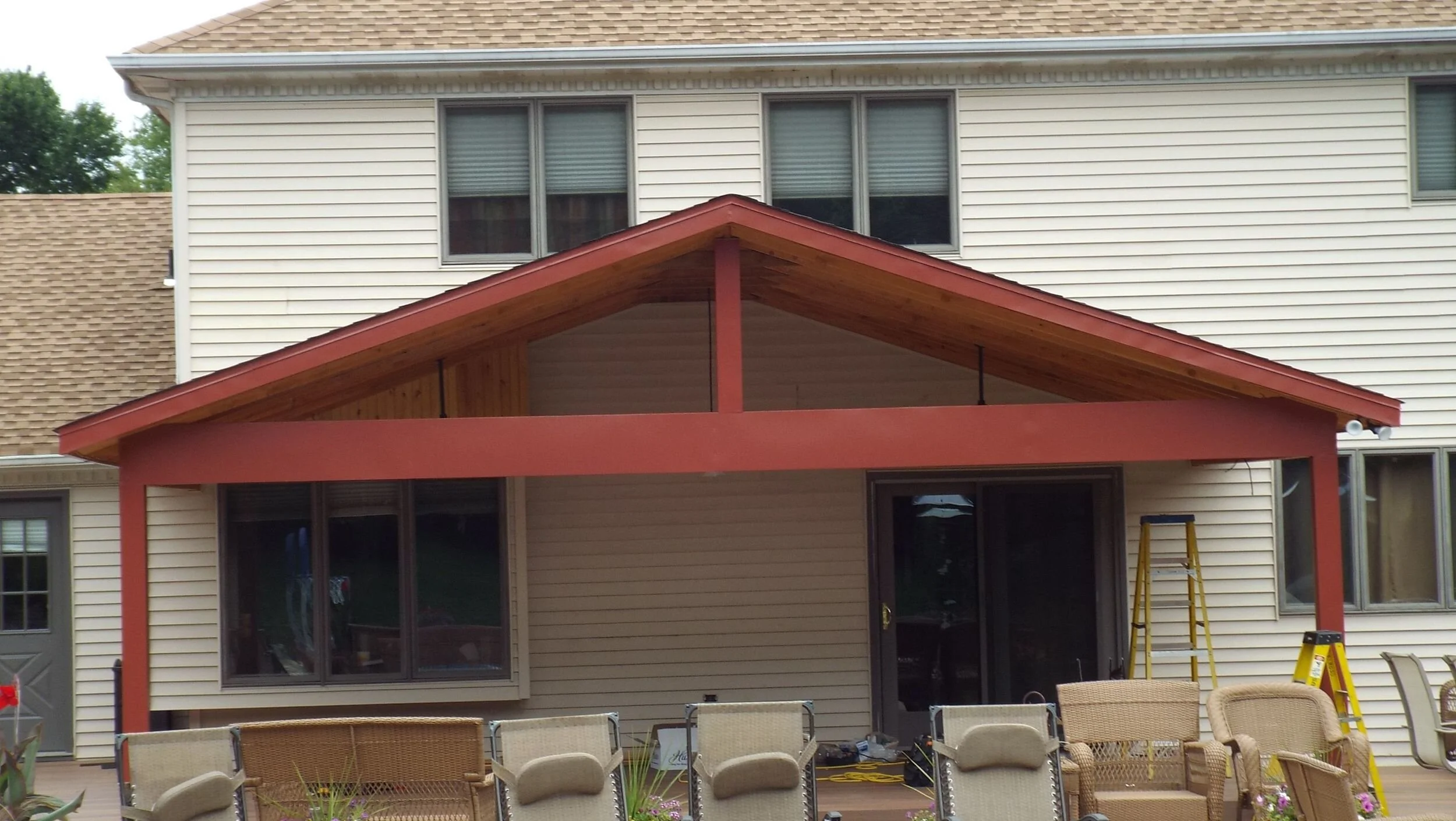Custom Porch with Overhang — Ink Design Concepts LLC.