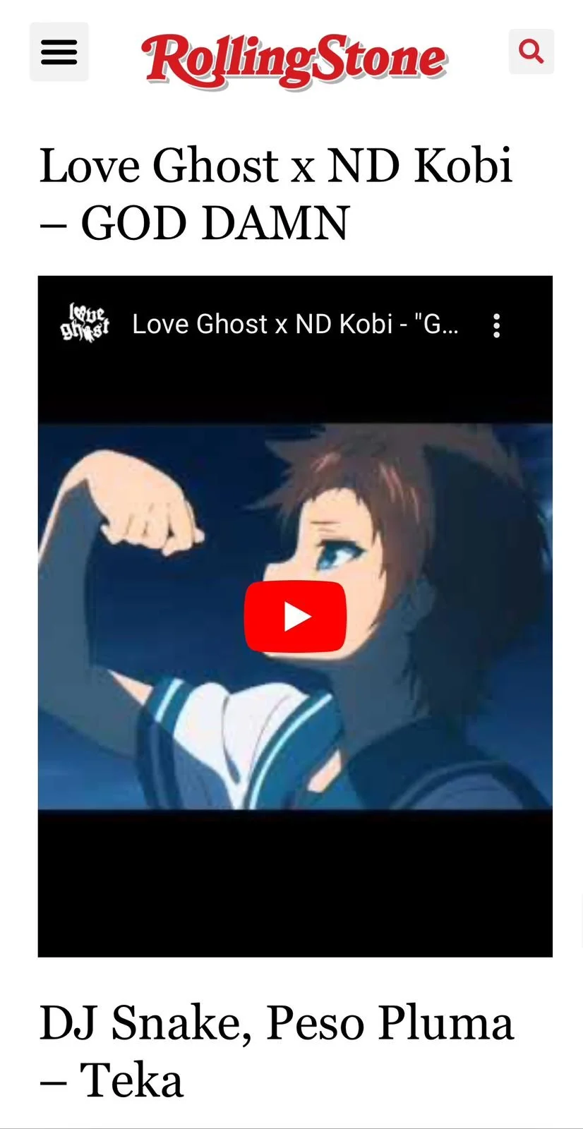 Rolling Stone Magazine: "GOD DAMN" pick of the week