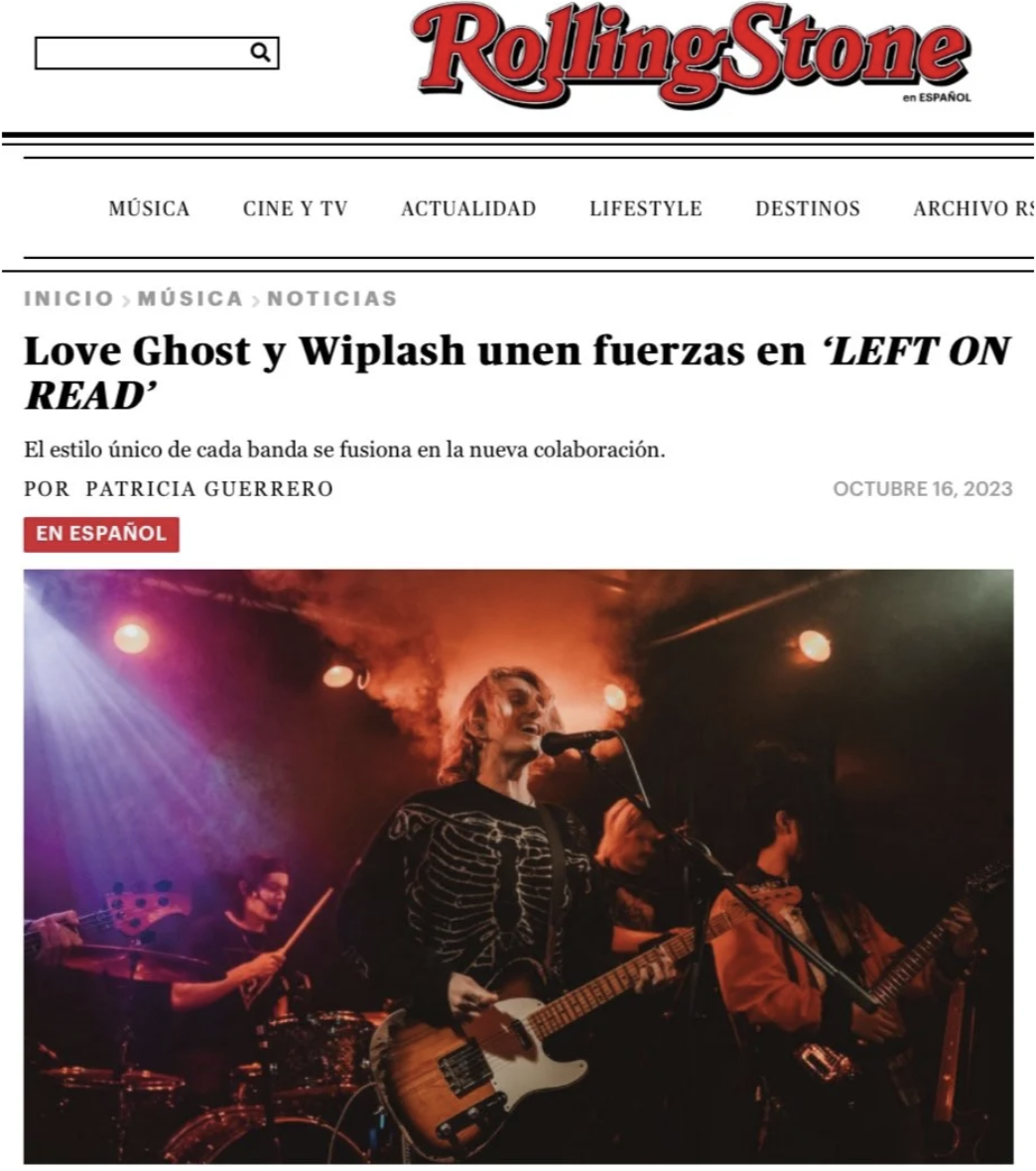 Rolling Stone Magazine Love Ghost y Wiplash unen fuerzas en ‘LEFT ON READ’