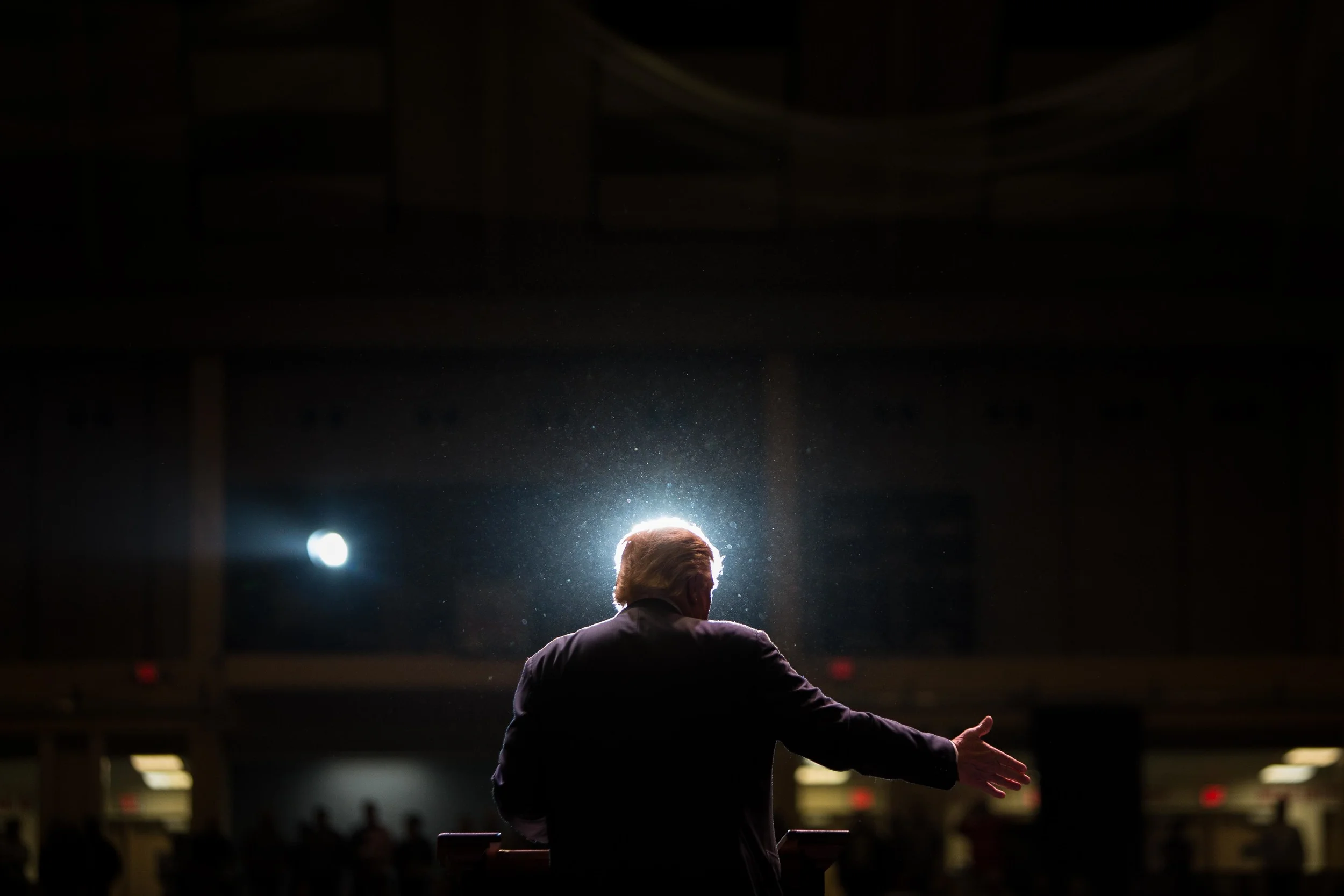Republican presidential candidate Donald Trump speaks during a campaign rally at the Macon Centreplex, Monday, Nov. 30, 2015, in Macon, Ga. (AP Photo/Branden Camp)