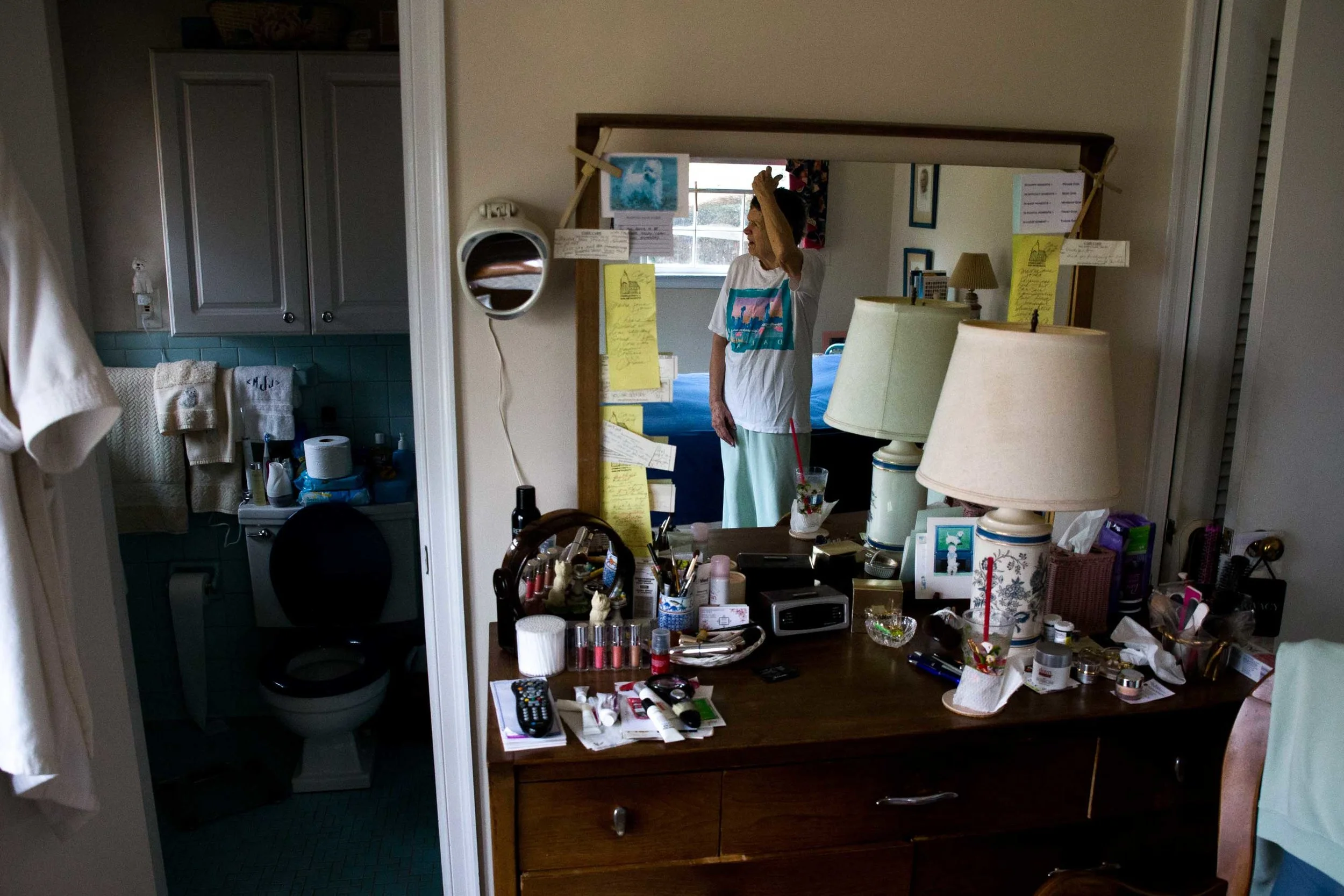 Martha Jane Jones, 88, stands inside her Atlanta home, where a tree fell after severe thunderstorms rolled through the metro area on Wednesday, Nov. 30, 2016. Branden Camp for AJC