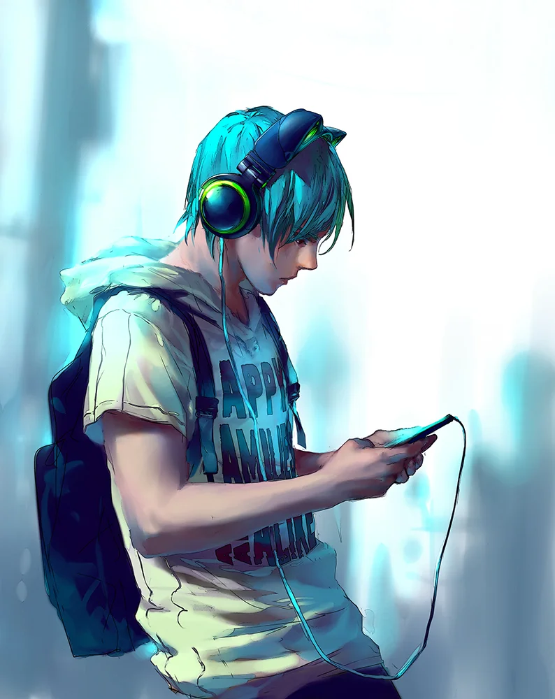 wallpapers Anime Headphones Reference axent wear yuumei