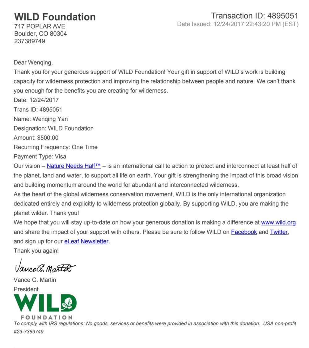 Wild Foundation 500 dollars.JPG