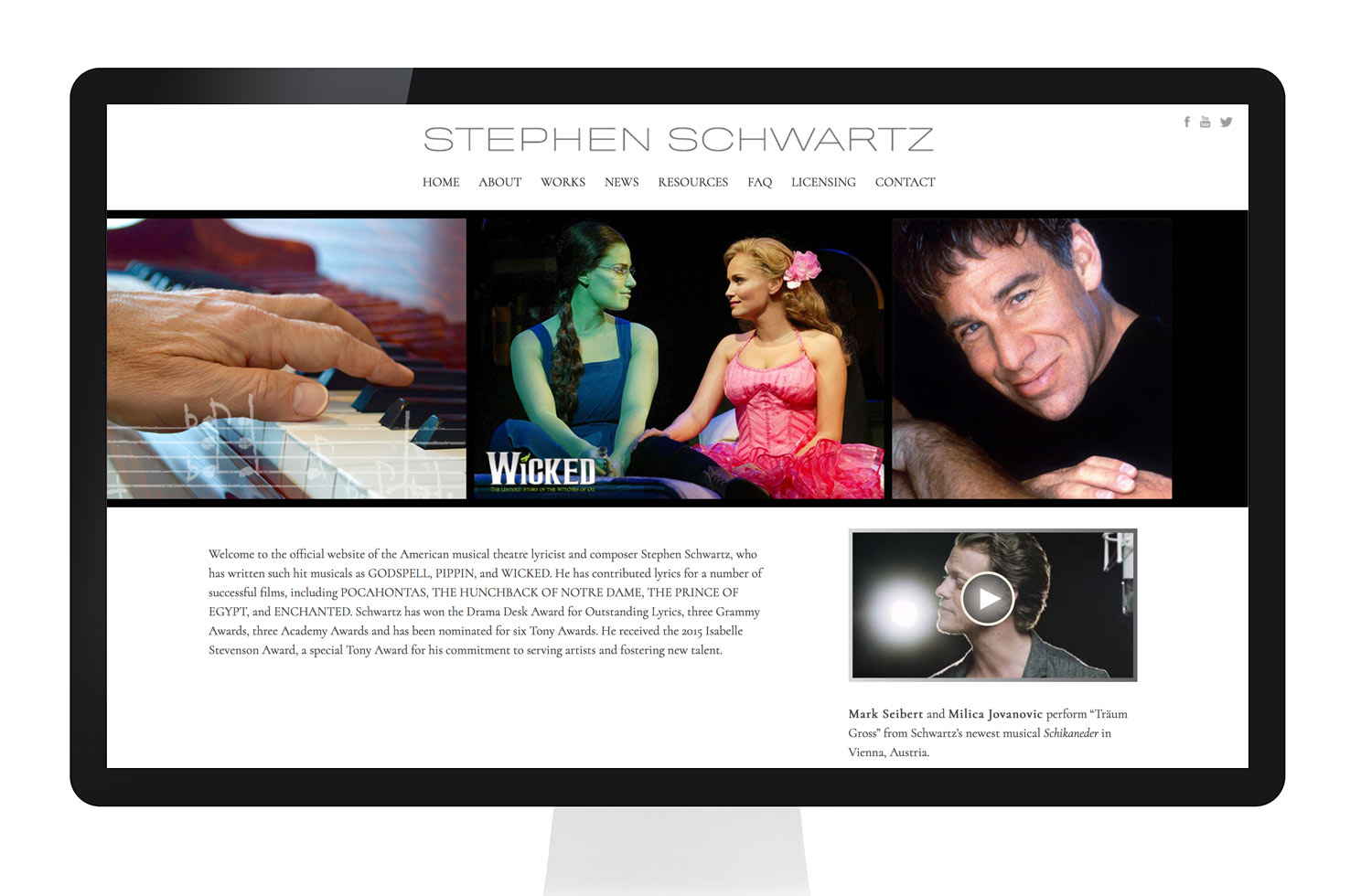  Official site for Grammy and Academy Award-winning composer  Stephen Schwartz.  