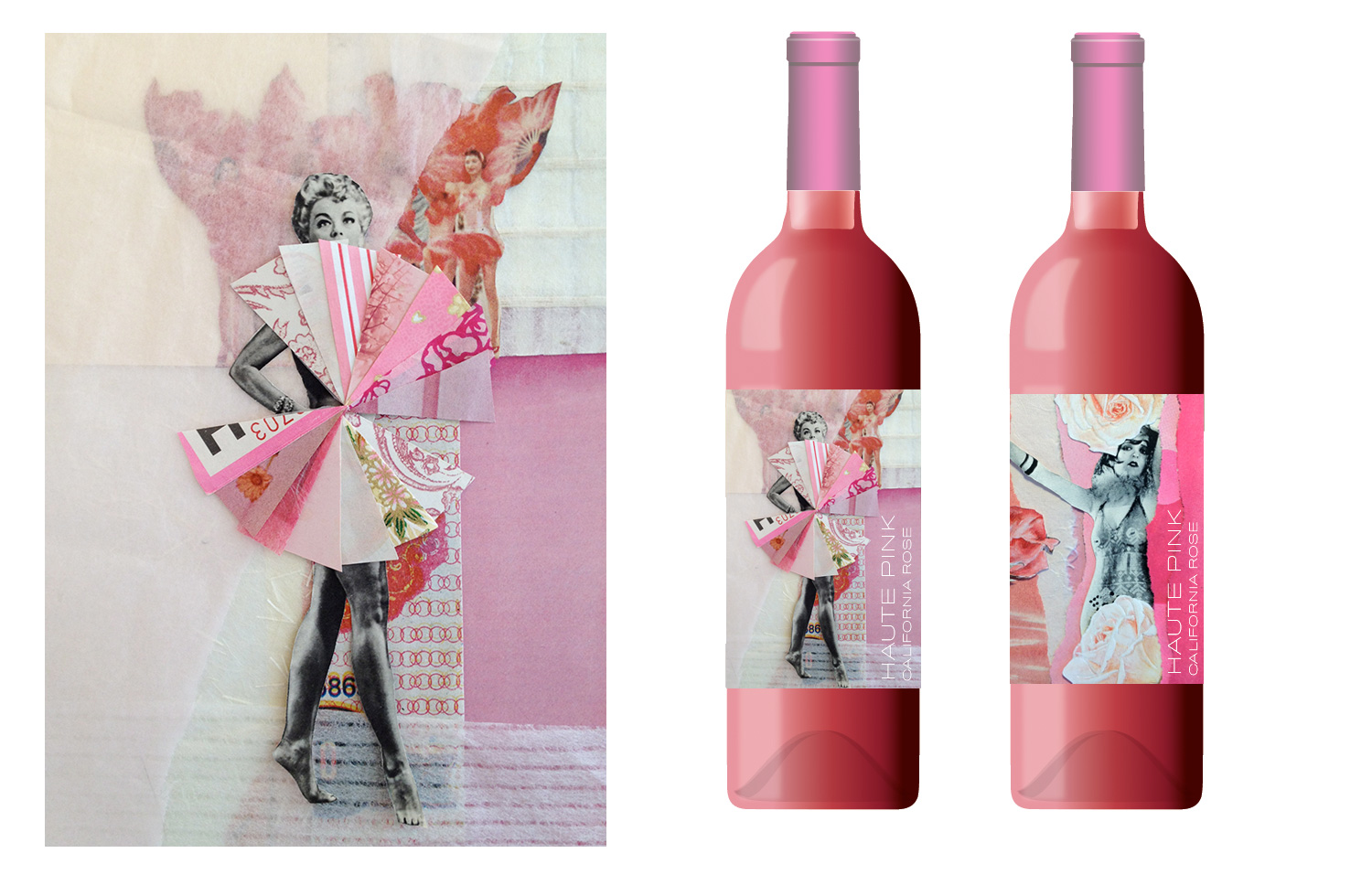 California Haute Pink Rosé wine label.
