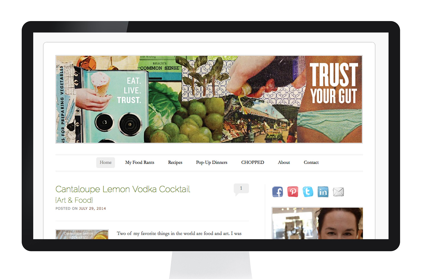 Blog header for Chopped- winning Chef Taji Marie.