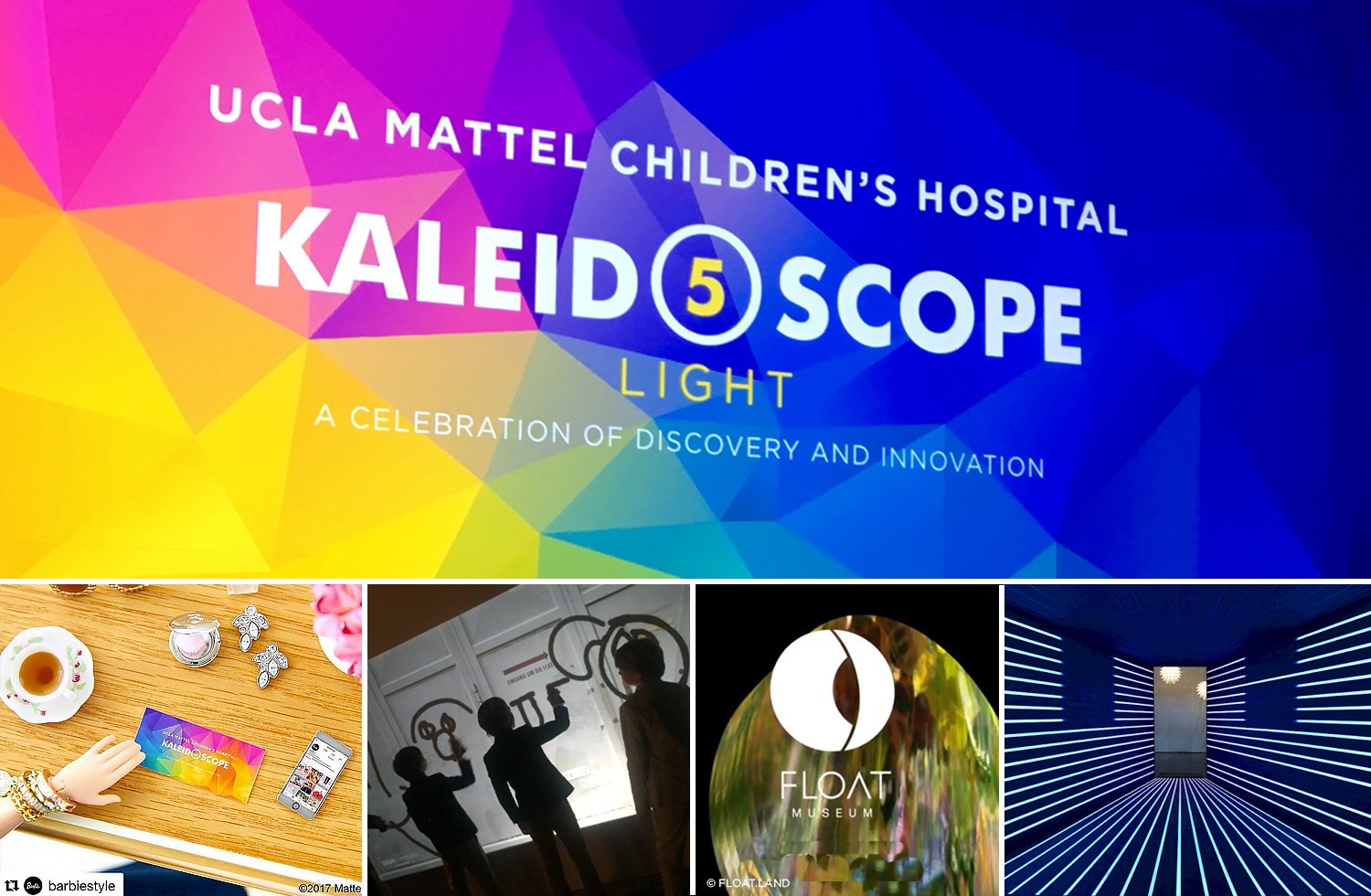  Kaleidoscope 5 / UCLA Mattel Children's Hospital Benefit; Identity, collateral, event design &amp; assistance in curation of multiple art installations. 