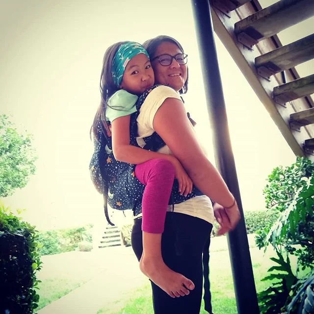 My first Tula baby isn't worn so often anymore, but she sometimes has social anxiety, and even 8-year-old legs gets tired sometimes. Thank you to our friends at @babytula for creating the Preschool carrier. The weight limit goes up to 70 lb and is pe