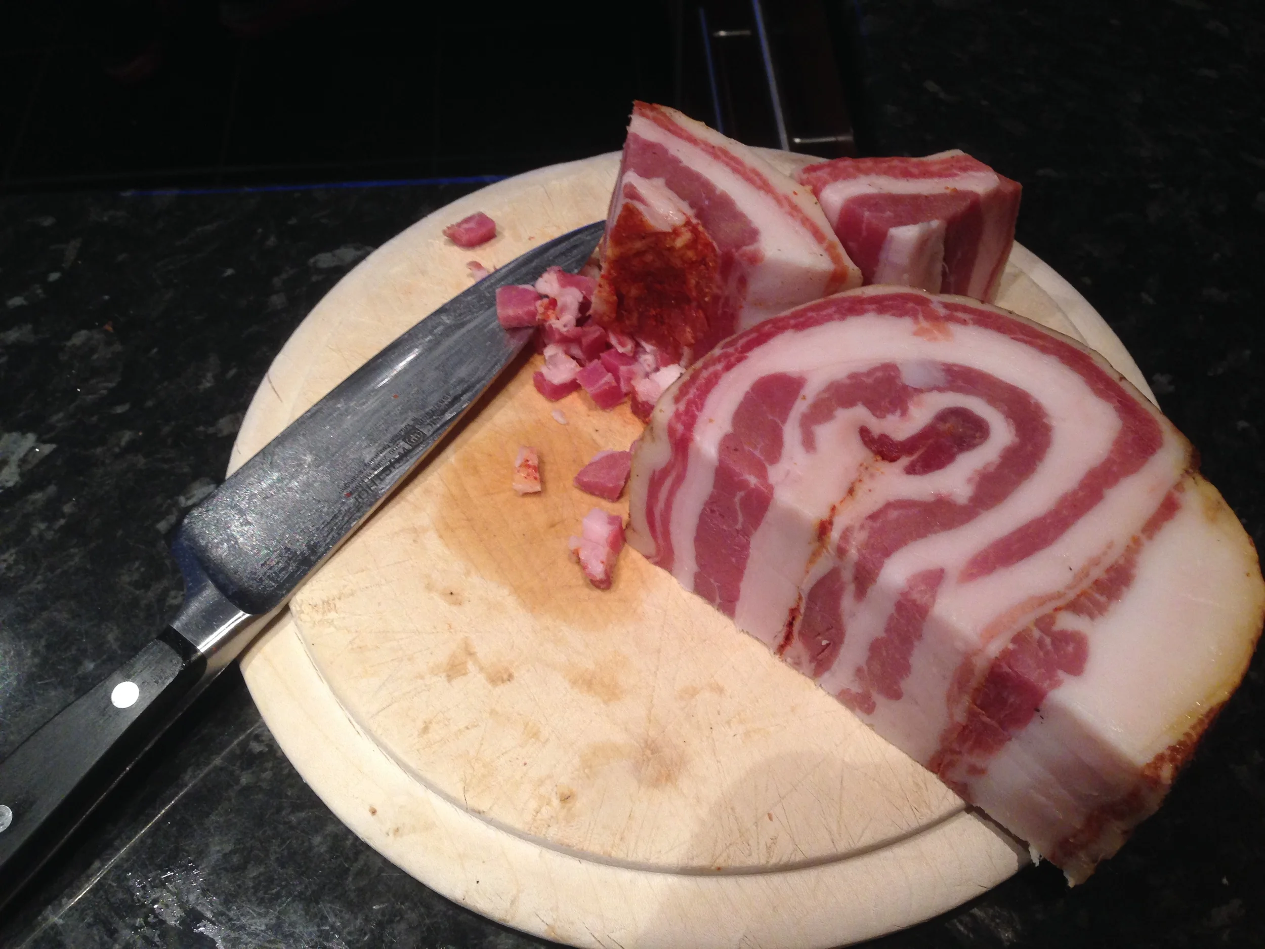 Our pancetta comes from Mount Caruso