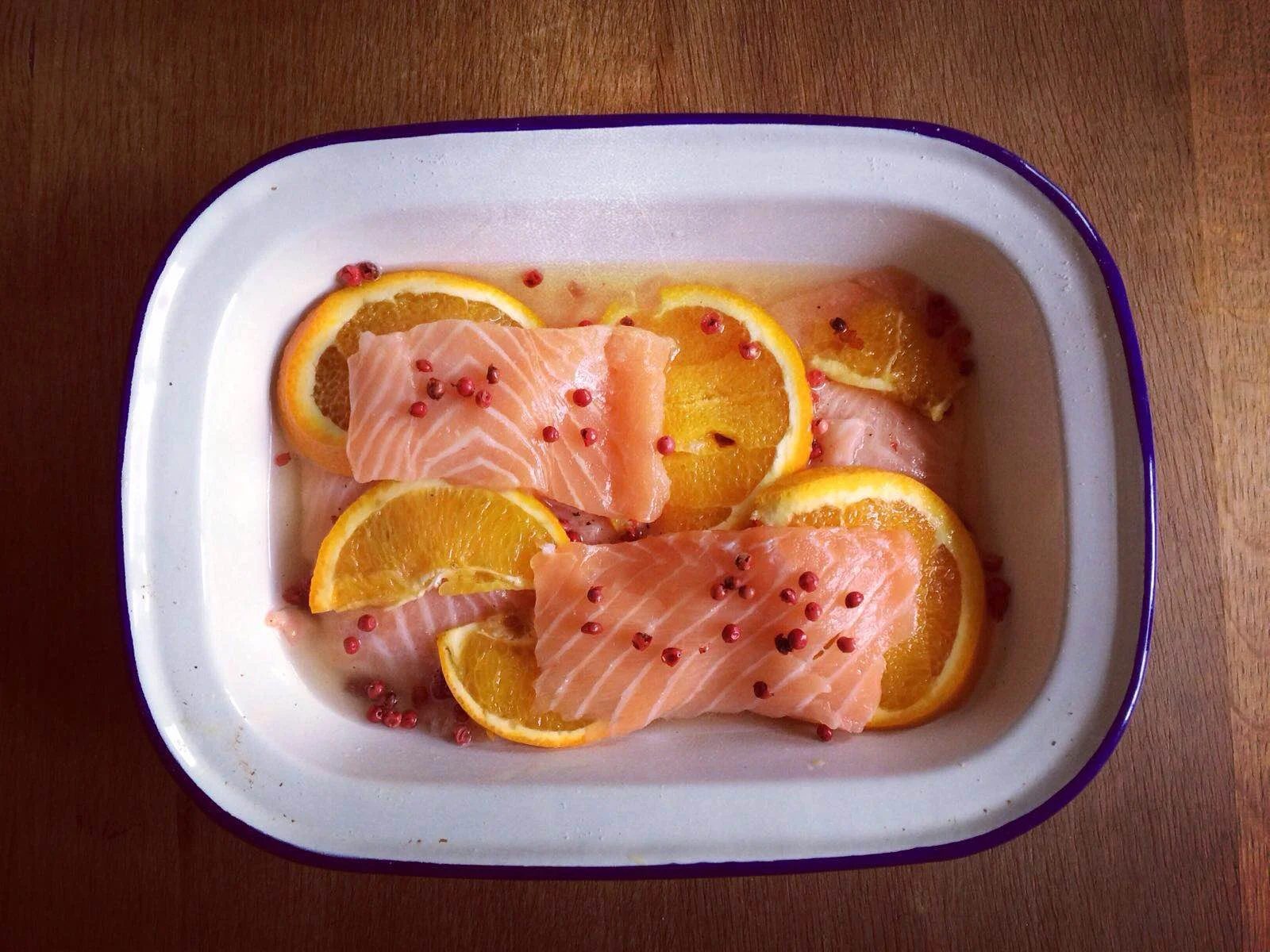 Marinated salmon