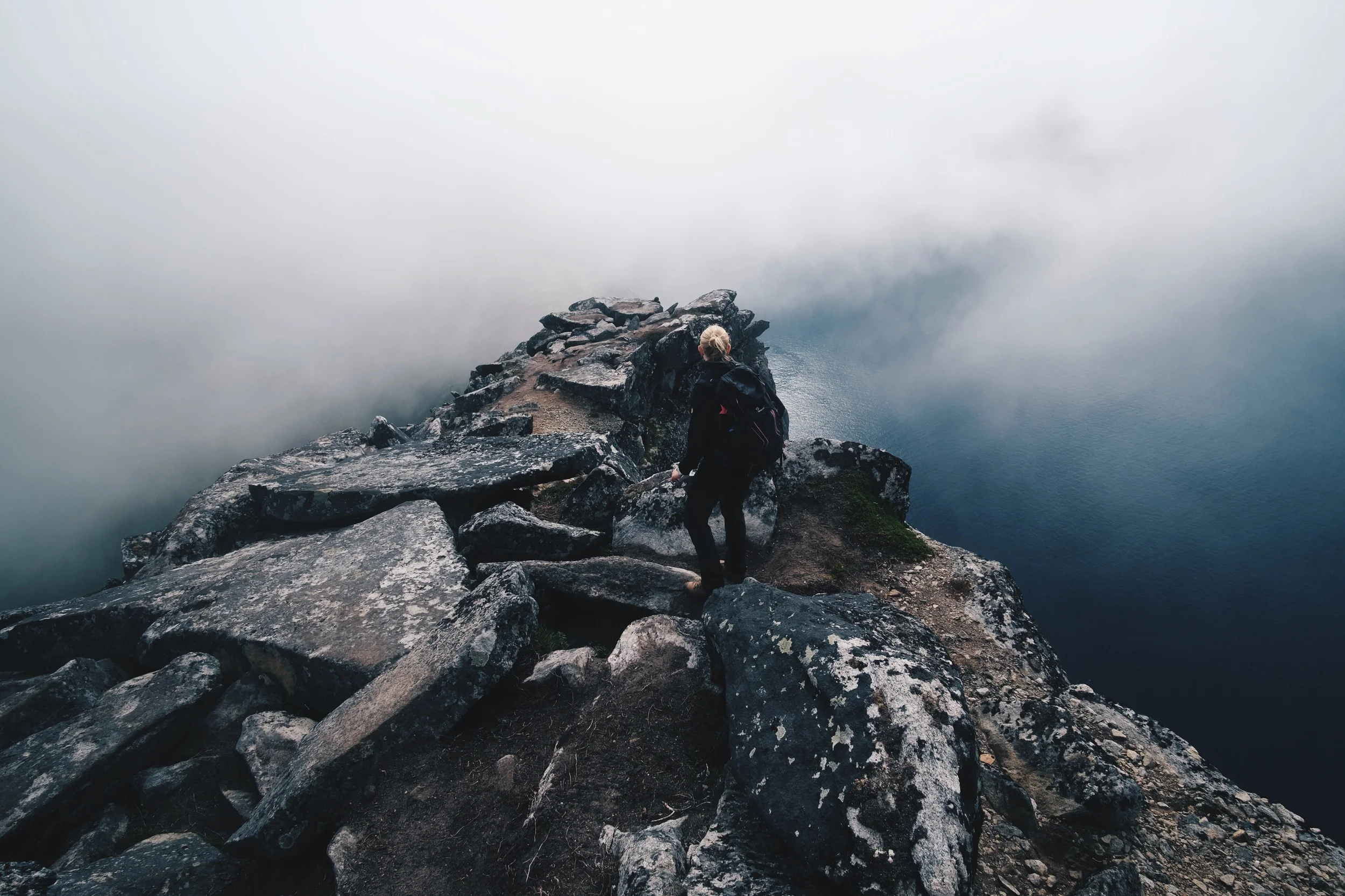 Some airy parts of the hike when descending