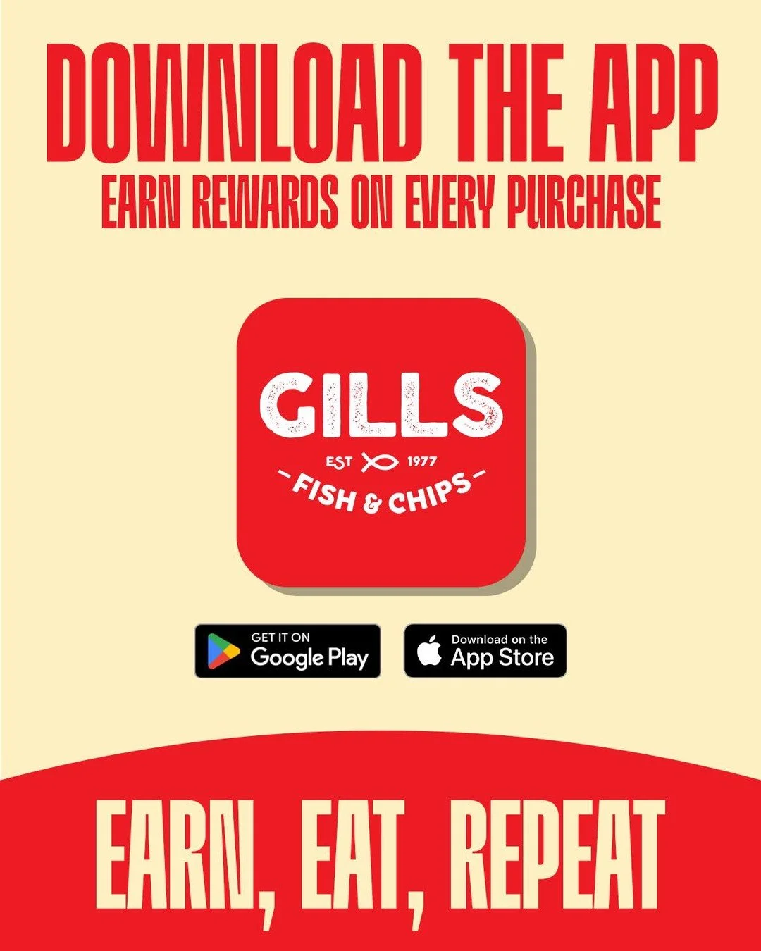 Search 'GILLS FISH AND CHIPS' on the app store or dirct via the linktree in our bio
Happy Earning!