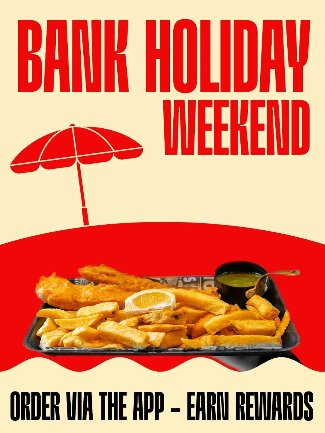 Fish &amp; Chip Friday has passed... Bank Holiday weekend is here!
Fuel your weekend. Whatever you fancy our menu can match it a perfect option for the whole family!

Also earn money off your next order by signing up via our app to earn points on eve