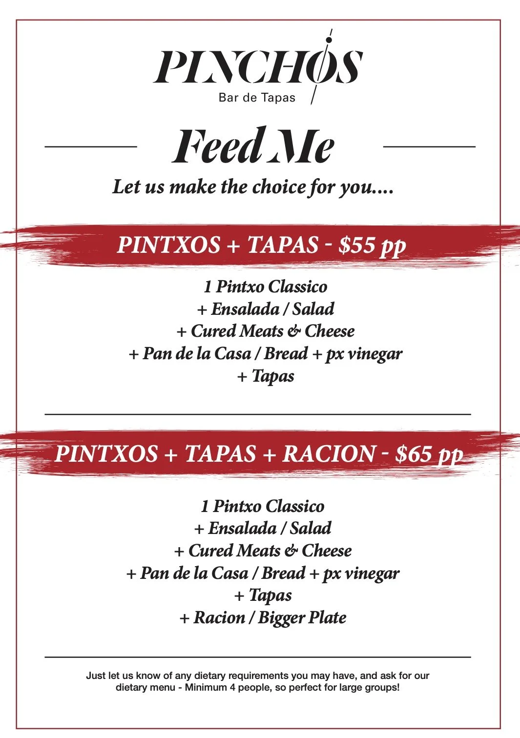 Our Menu — Spanish Tapas Restaurant Perth