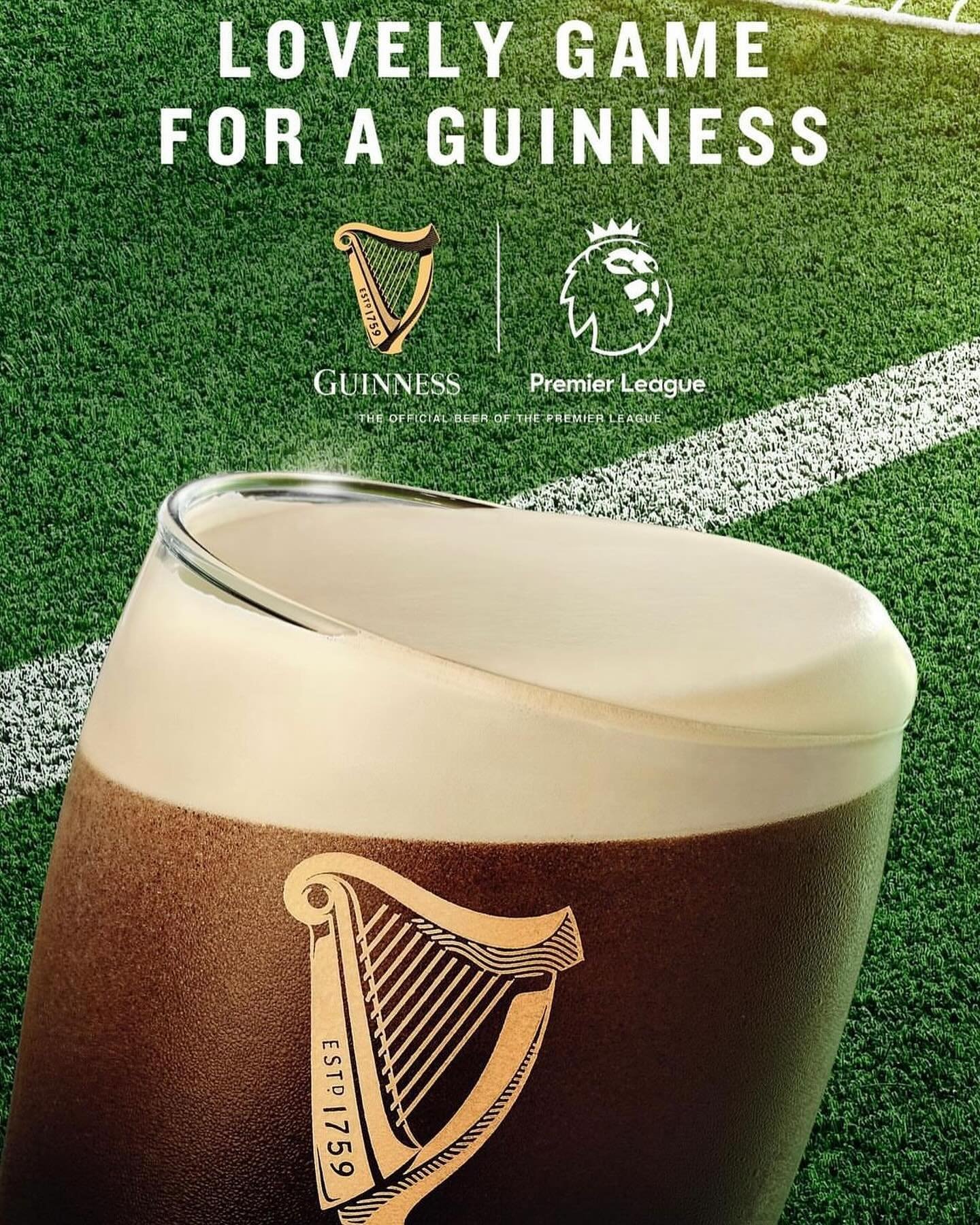 I am SO proud to reveal new work for @guinness &amp; their partnership with the @premierleague. An iconic duo and dream clients 🖤💚

Captured with the best team: 
@diageo 
@weareanother 
@stevieg1759 
@andywelsher 
@fboakes 
@tanjaa1974 
@make_creat