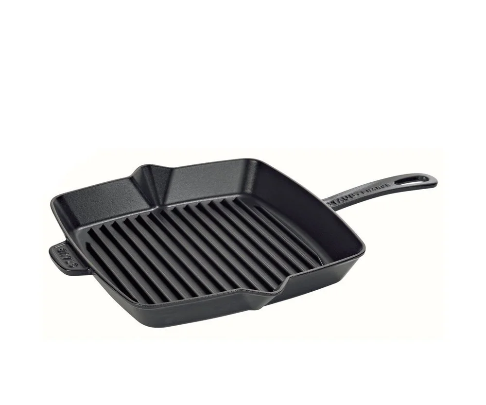 Staub Square Grill Pan, Matte Black