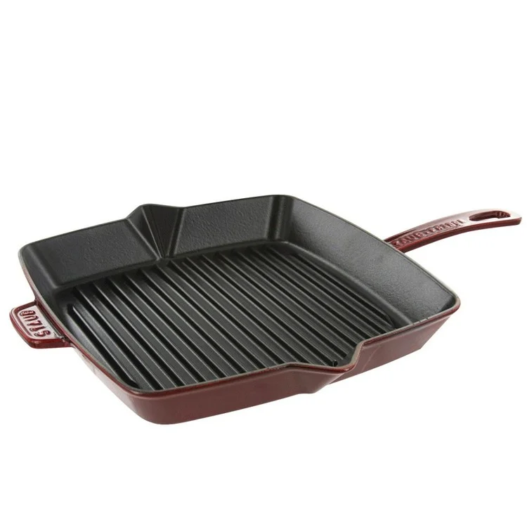 Staub Square Grill Pan, Grenadine