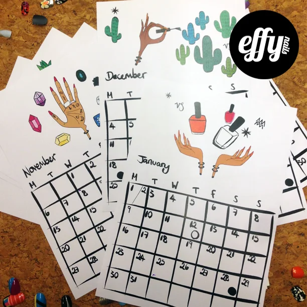 Effy Nails Calendar Preview