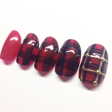 Tartan Nails. It's up to you which layer to stop adding details :)