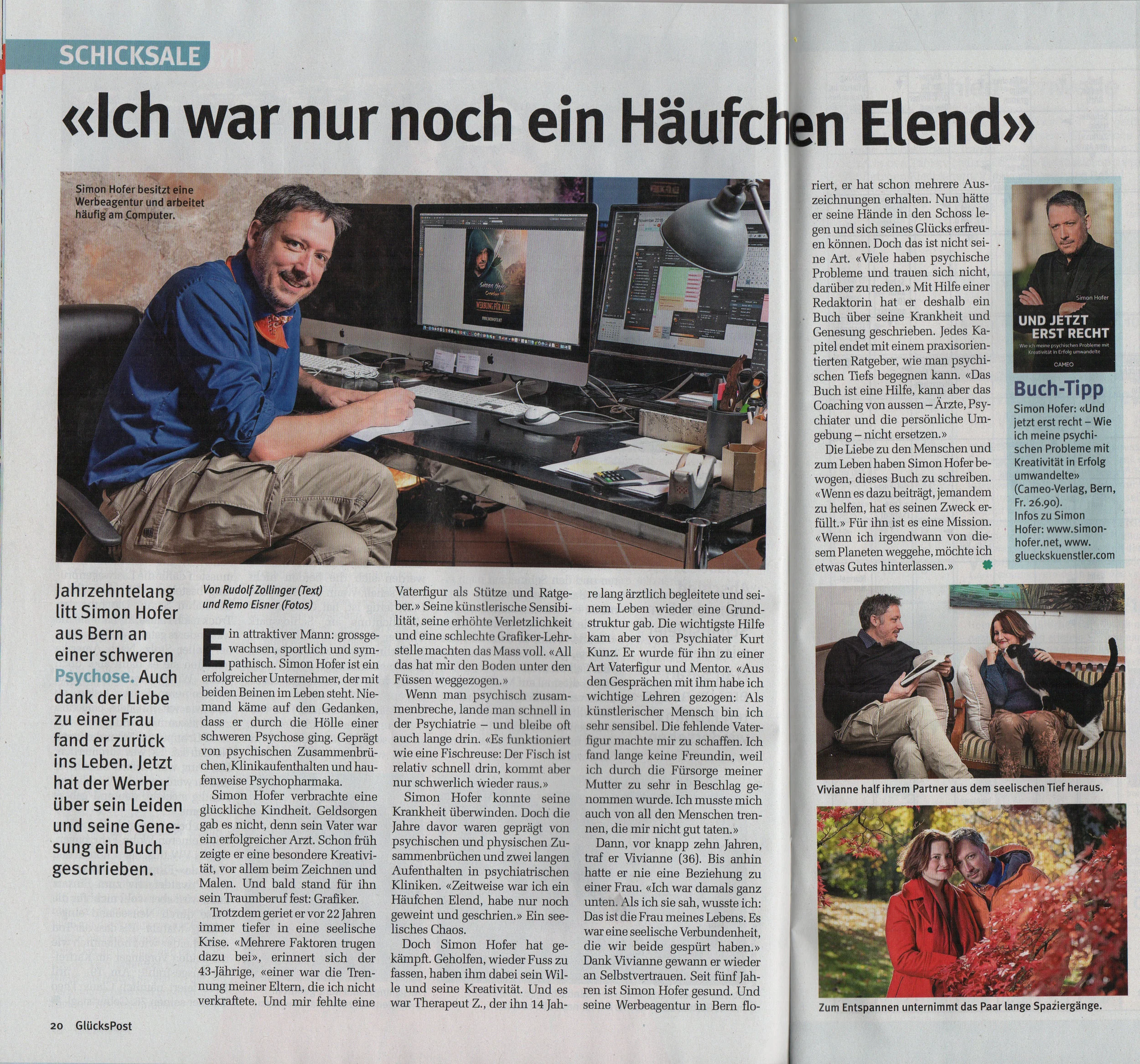 Simon Hofer in der Glückspost vom 14.11.2018