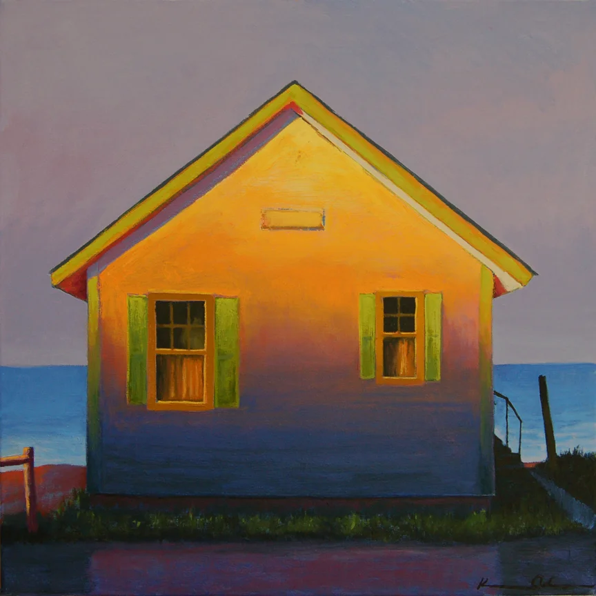 Flower Cottage, Early Light 20 x 20 Oil on Canvas (sold)