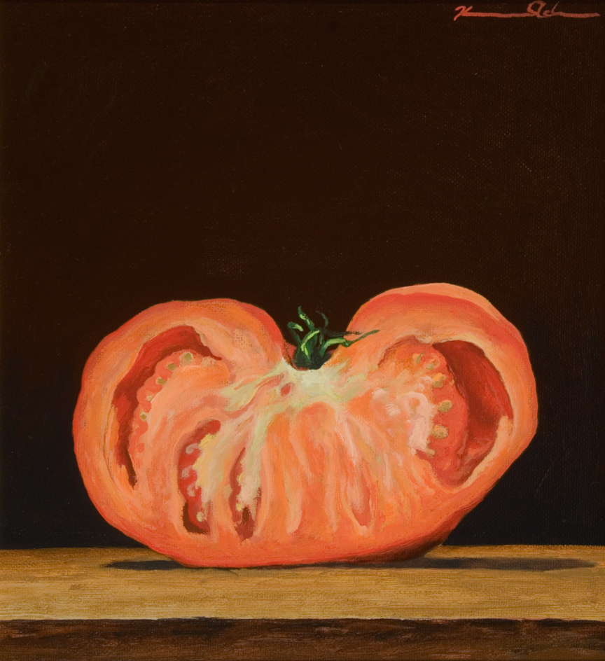 1/2 Tomato   10 x 11   Oil on Canvas (sold)