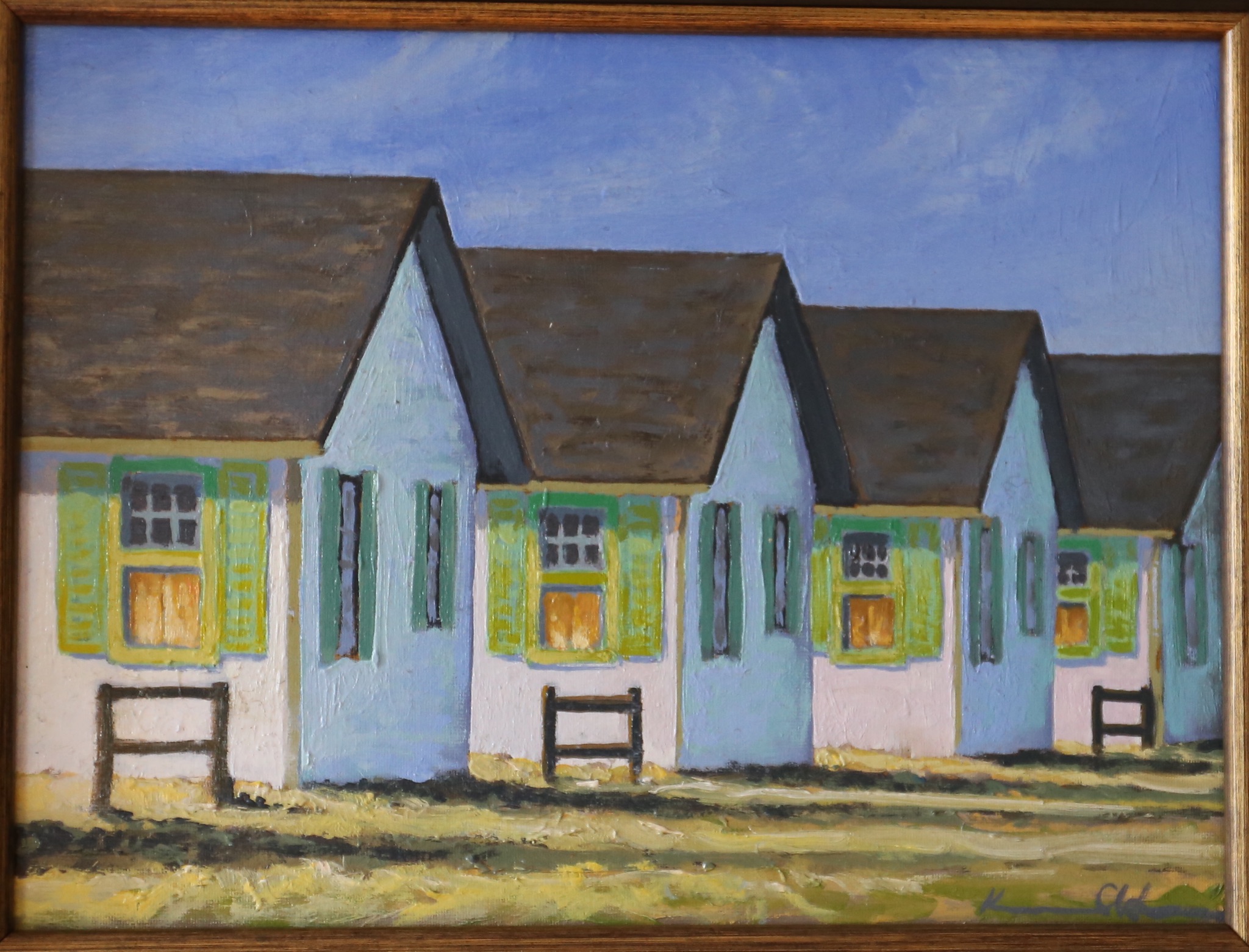 Flower Cottages: Morning 9 X 12 oil on panel (sold)