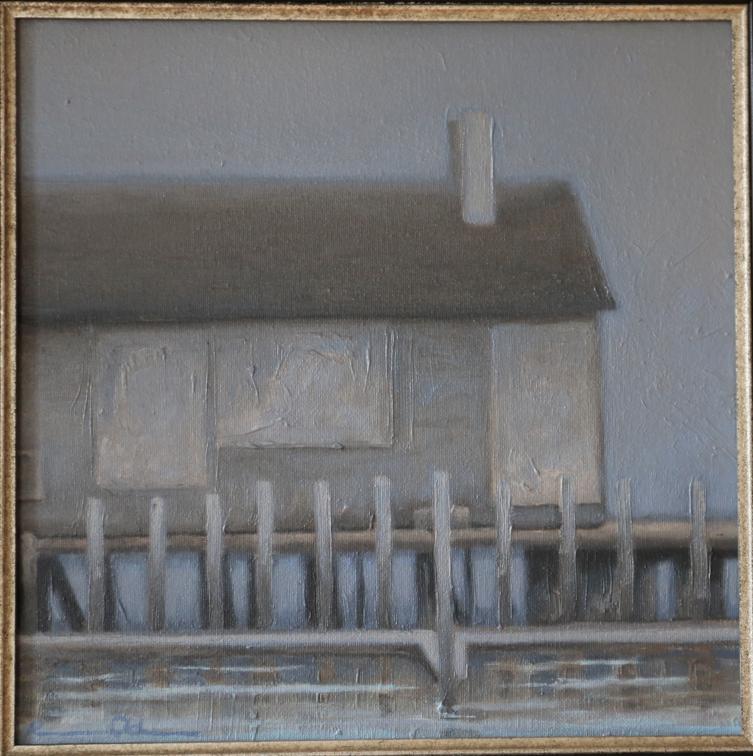 Grey Fog 11 X 11 oil on board (sold)