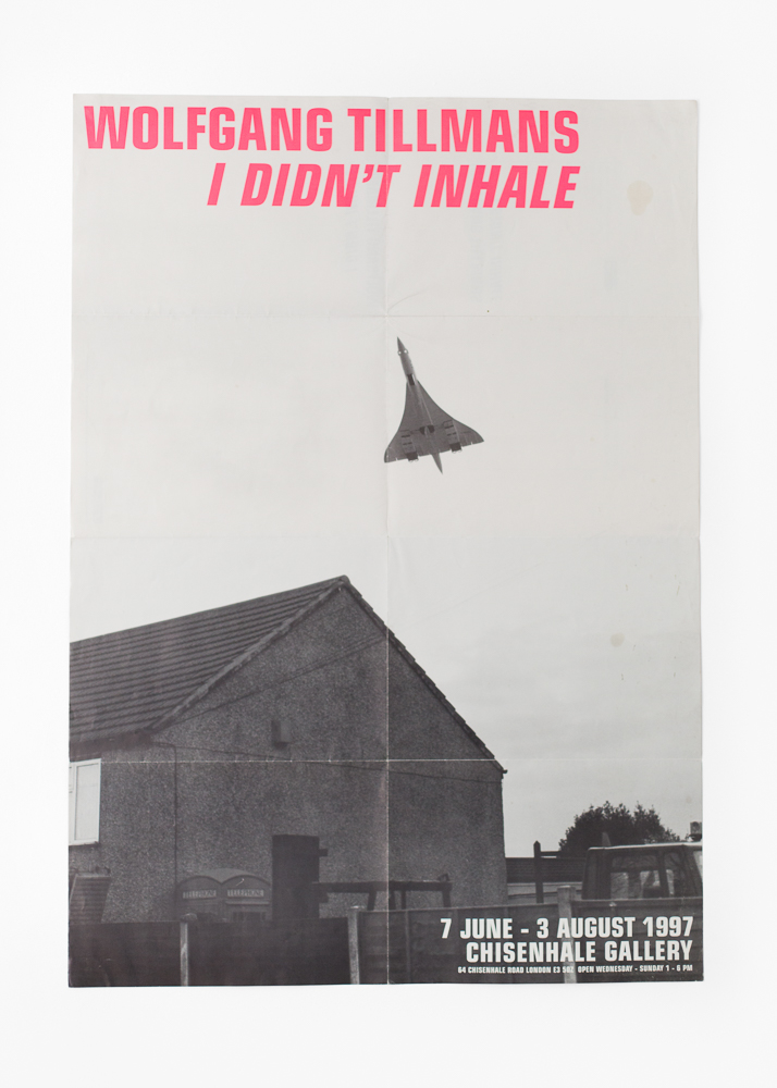 Wolfgang Tillmans - I Didn't Inhale</br>Invitation Poster 60 x 84 cm</br>Chisenhale Gallery 1997</br>Sold out