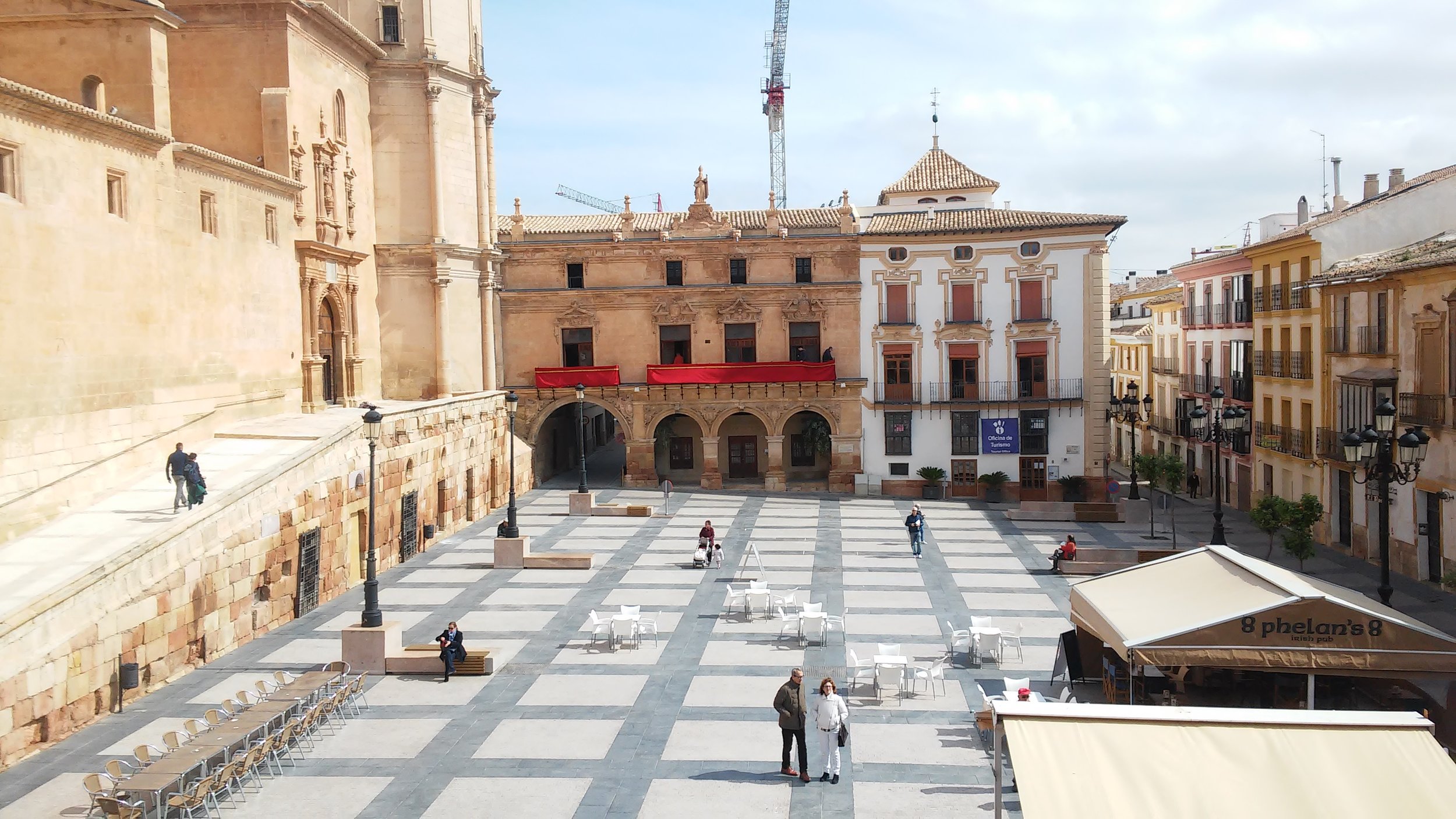 The Collegiate church of San Patricio in Lorca viewed from the Town Hall balcony.