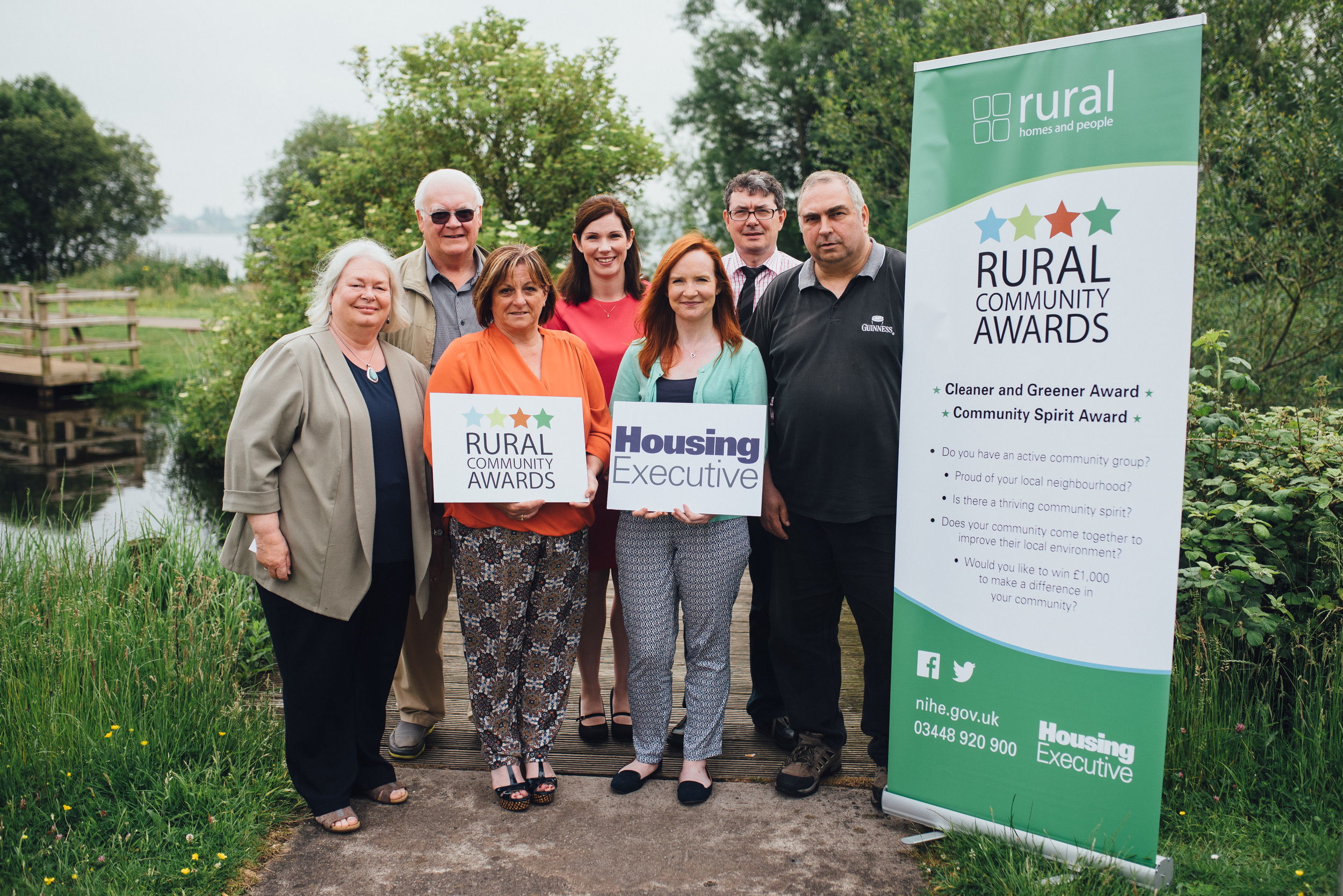 Launching the 2016 Housing Executive Rural Community Awards (l-r) Mary Watson (Camlough Community Association), Mike Jones (Castlerock Community Association), Eileen McGovern (Tirgan Community Association), Sinead Collins (Housing Executive), Orla McCann (Supporting Communities), Eoin McKinney (Housing Executive) and Clifford Wylie (Huntly Community Estates).