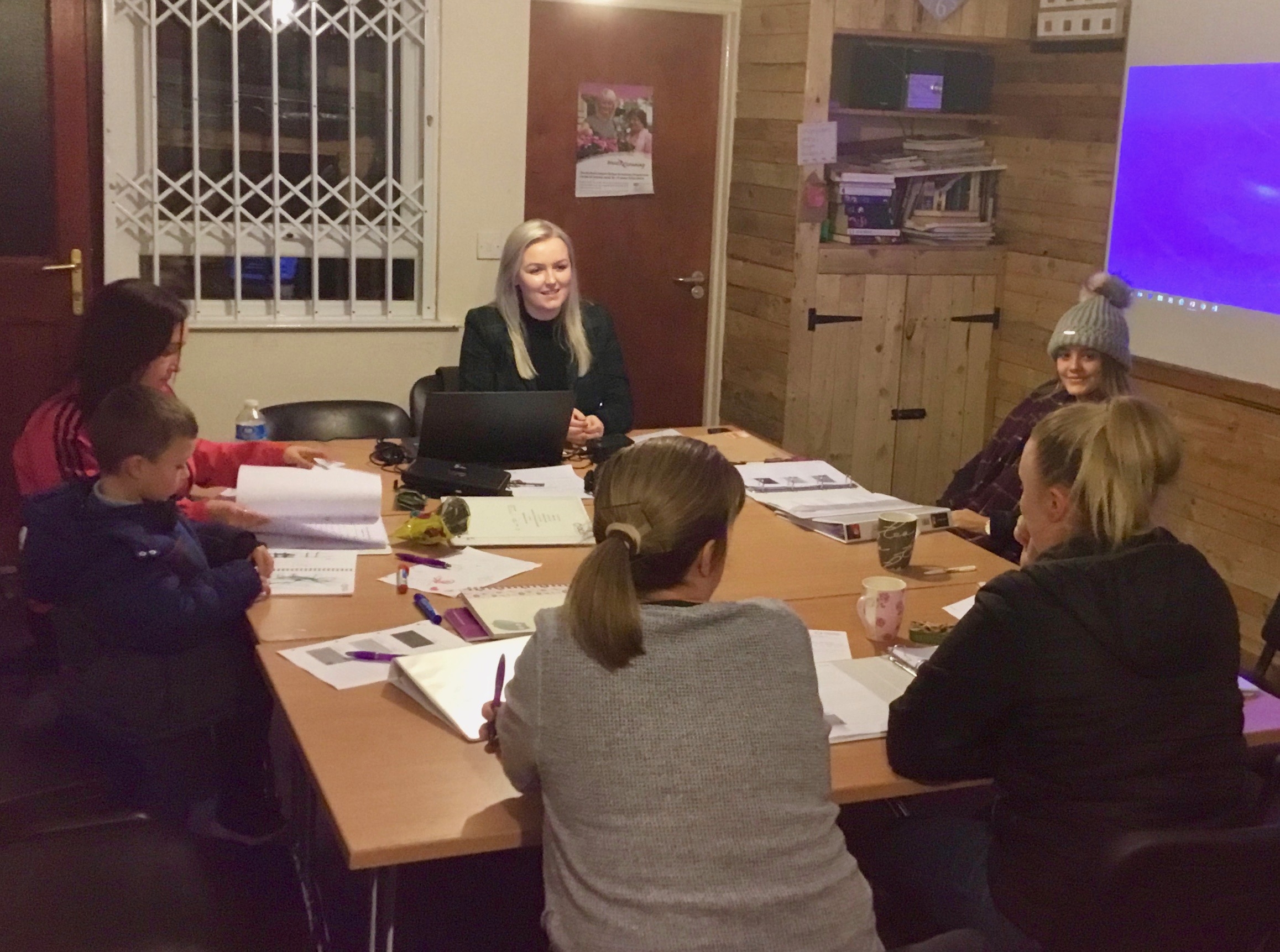 Karla and some of the Drumbeg learners at their evening course.