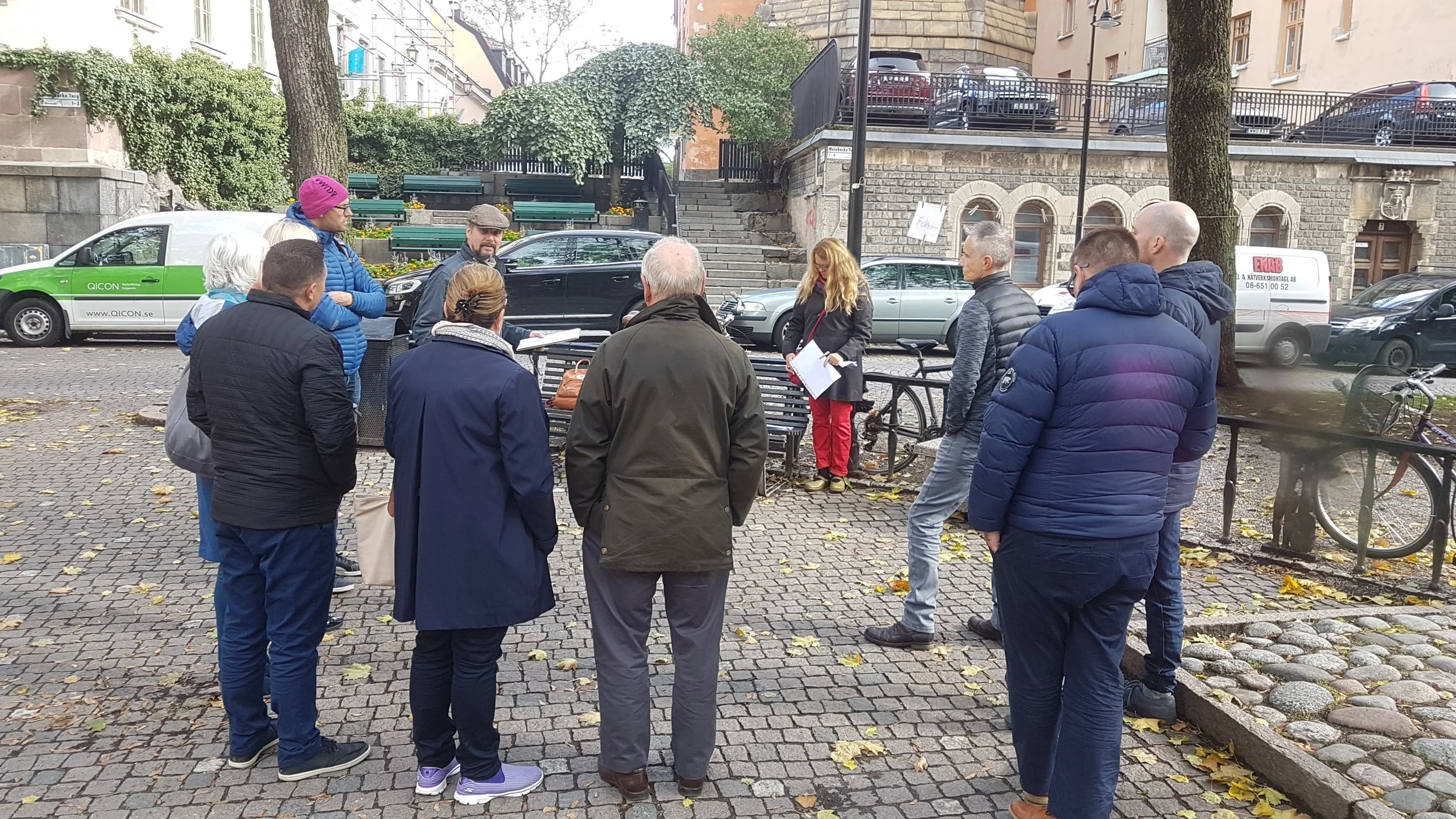 Touring Stockholm on foot.