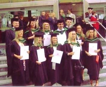 Way back when! Paddy with a group of Housing graduates at Ulster University.