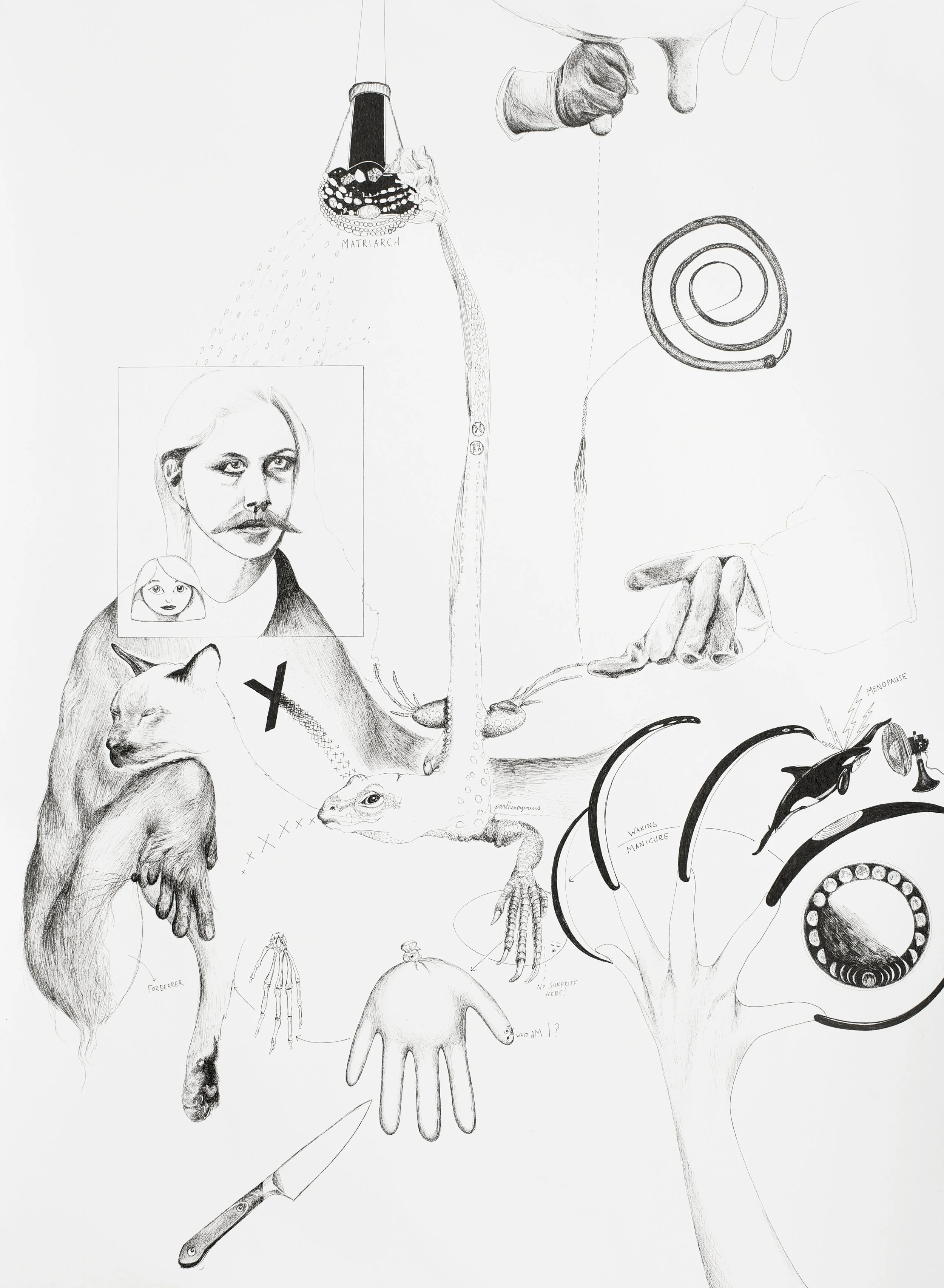 "Unmanned Drawing XX" 2017, 22x30"