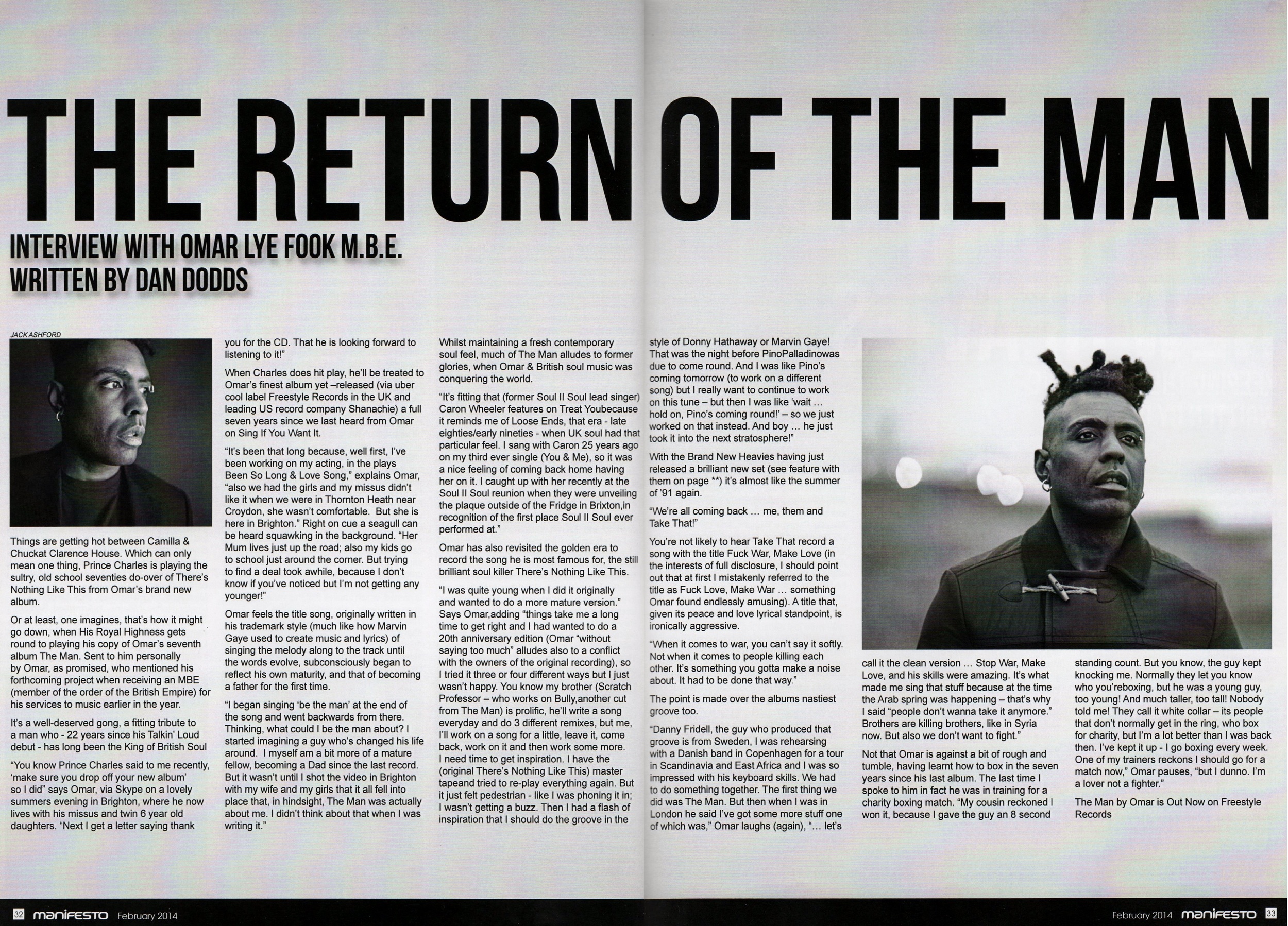 Manifesto Soul Magazine Feb 2014