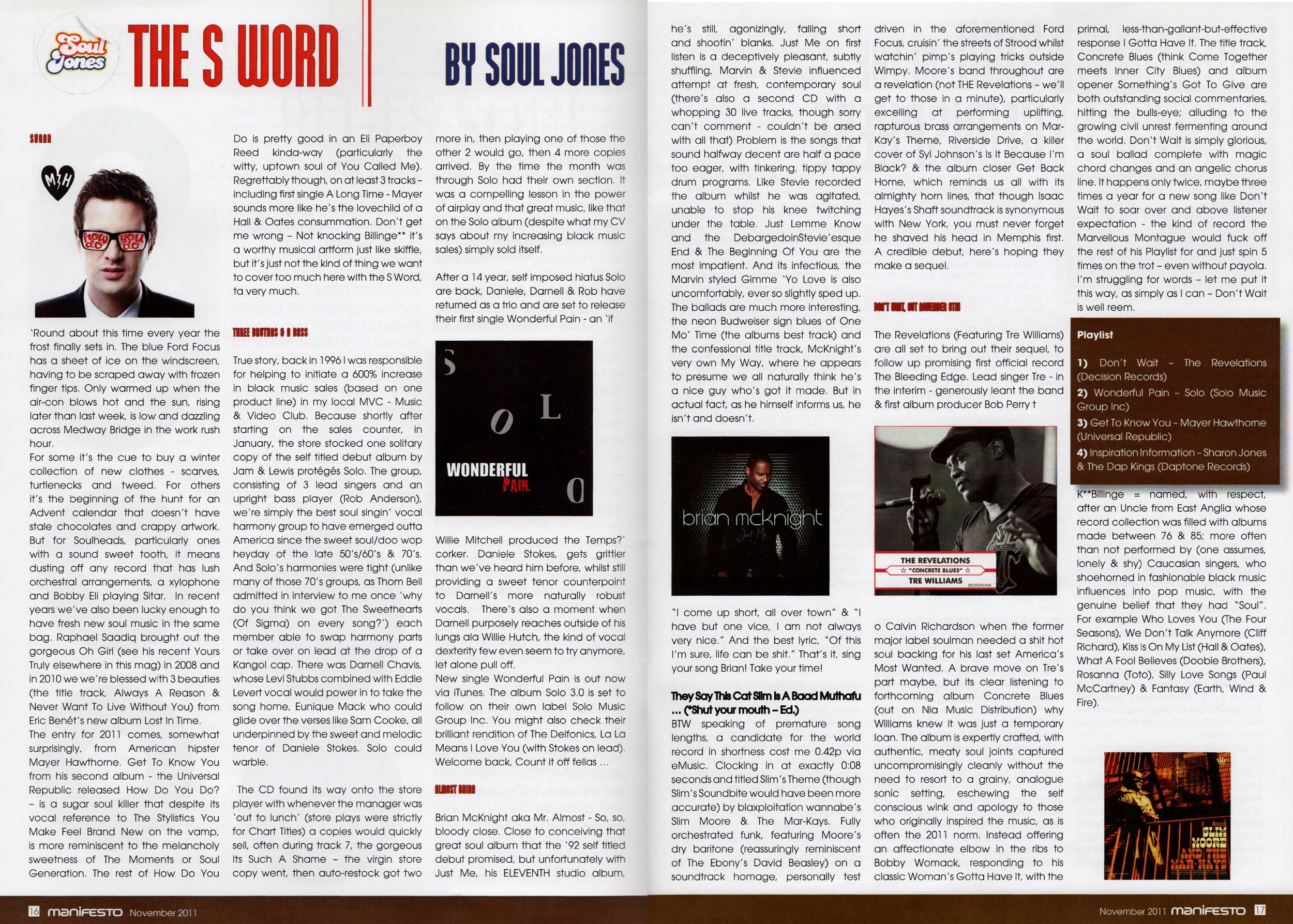 Manifesto Soul Magazine Nov 2011