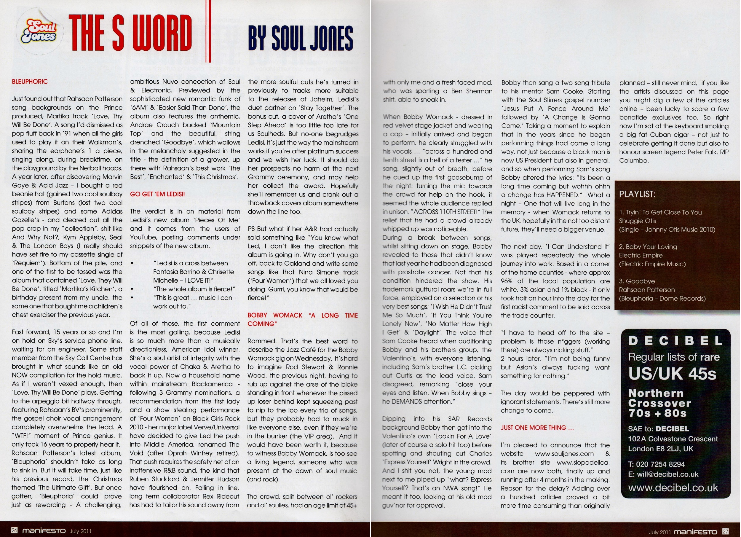 Manifesto Soul Magazine Jul 2011