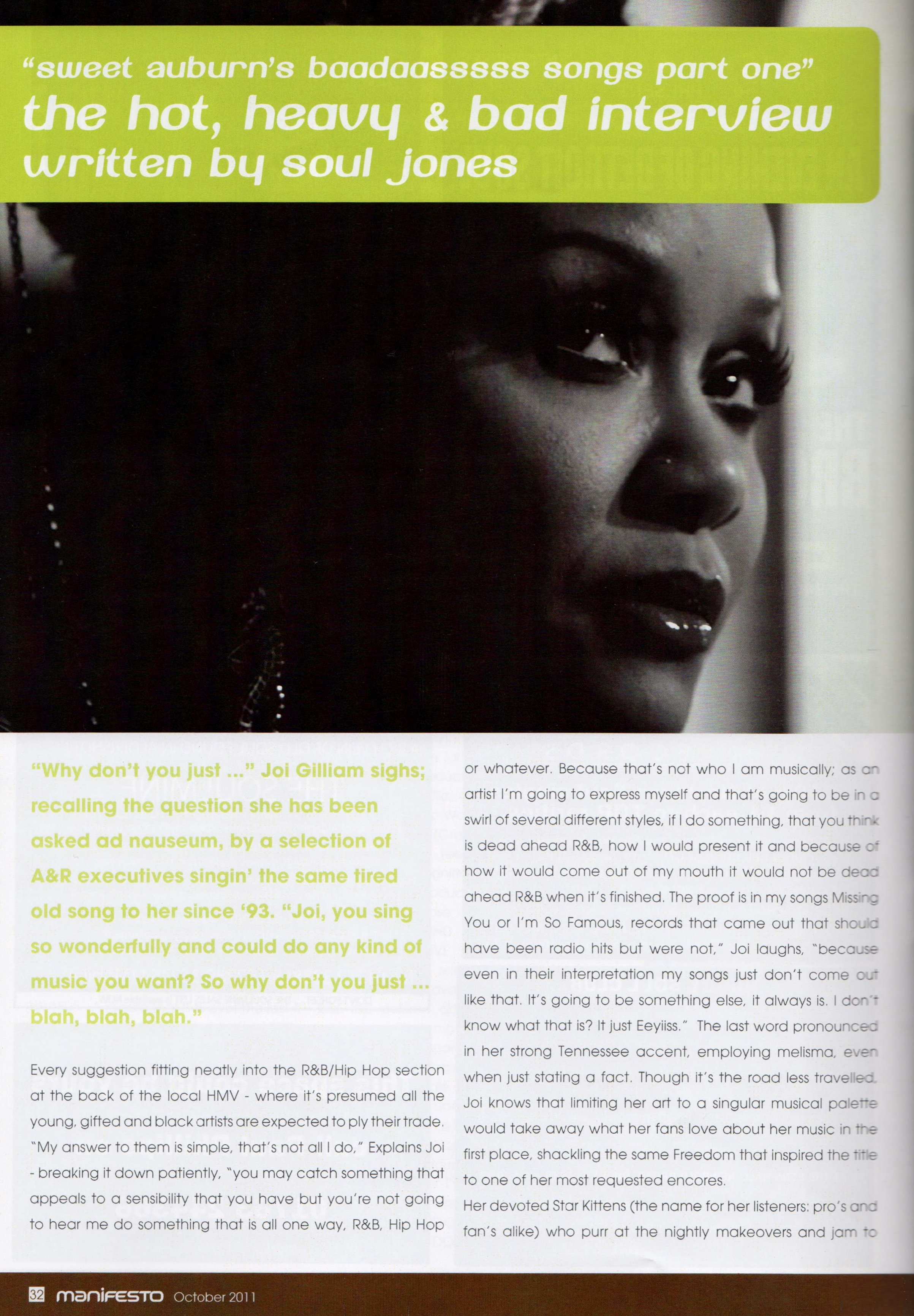 Manifesto Soul Magazine Oct 2011