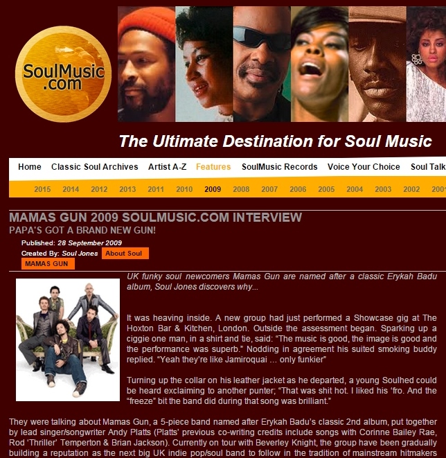 Soulmusic.com Sept 2009