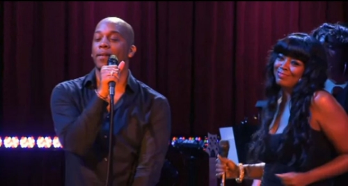 Rahsaan performing with Shanice
