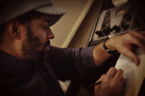Benet writing during the Lost In Time sessions