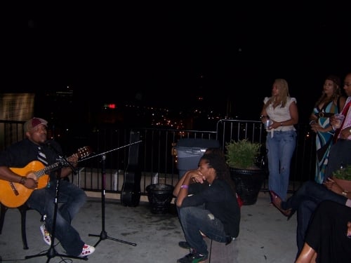 Heston on the rooftop