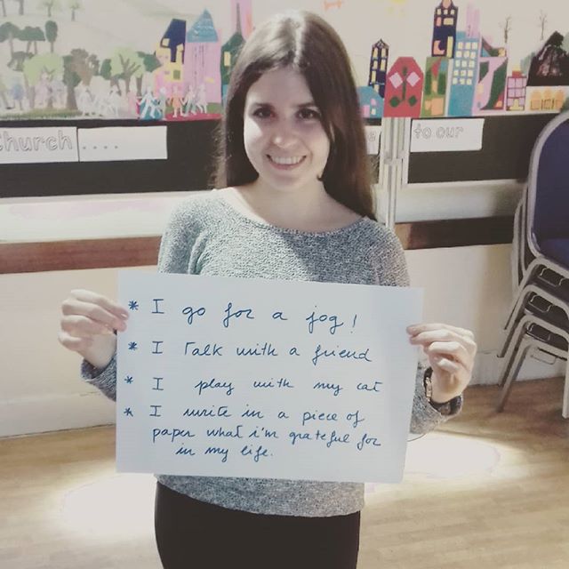 One of our newbie volunteers sharing what she does to relax #mentalhealthawareness
