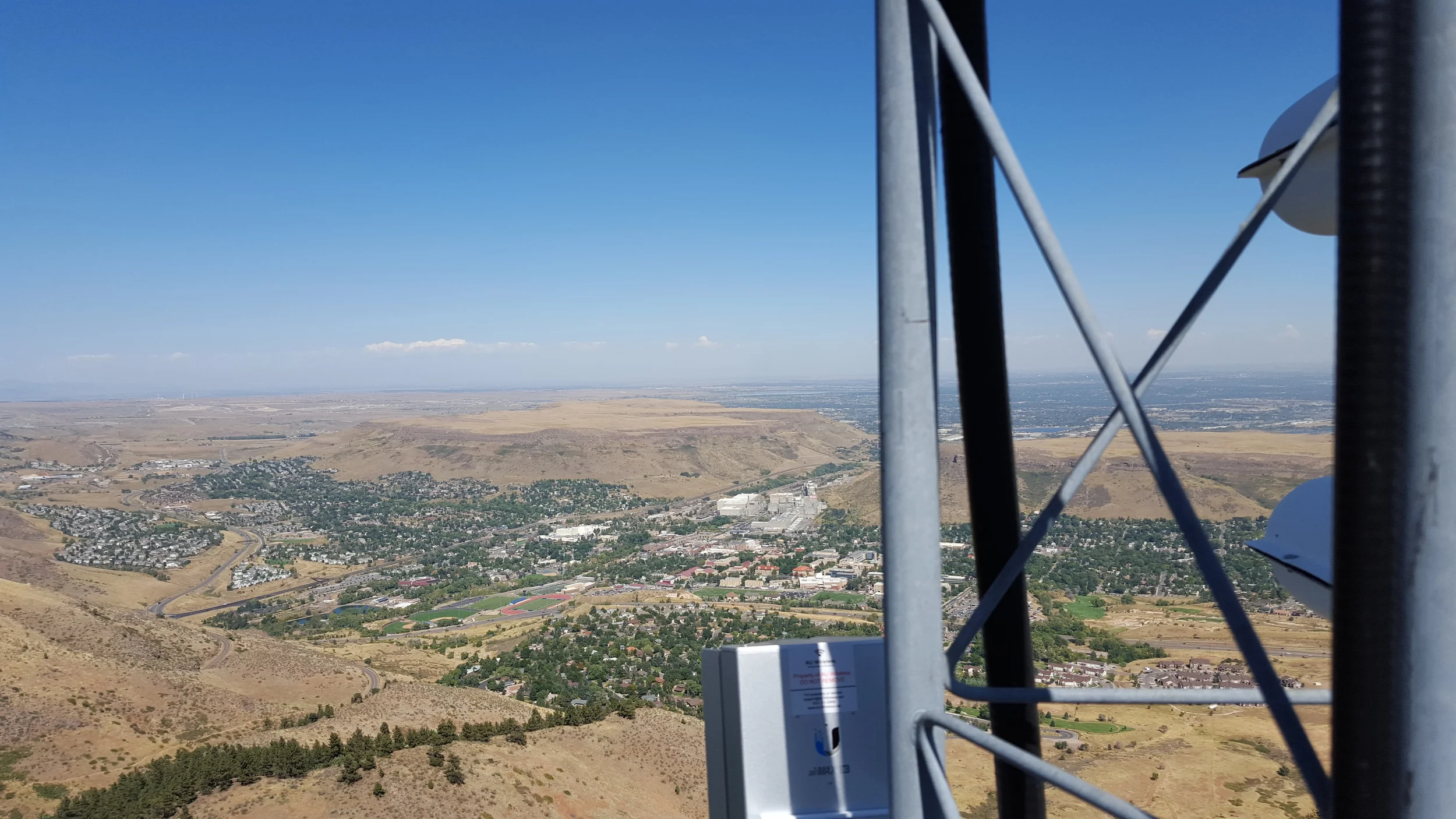 Looking north from the antenna