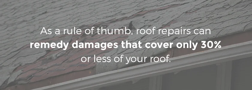 replace your roof if the damage is overwhelming